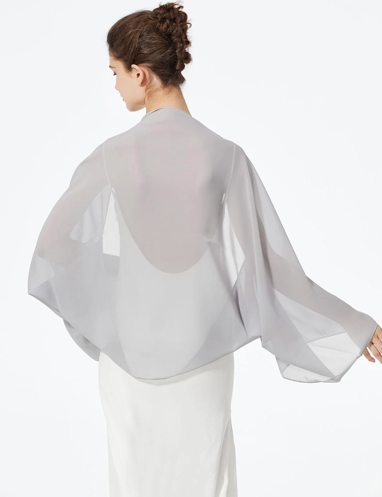 BEAUTELICATE Scialle Coprispalle Elegante Donna Stola Chiffon Cape Estivo per Abito Sposa Damigella Cerimonia Matrimonio Serata
