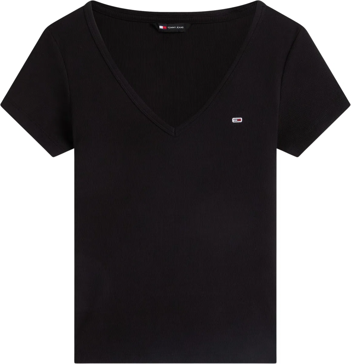 Tommy Jeans T-Shirt Maniche Corte Donna Slim Scollo a V