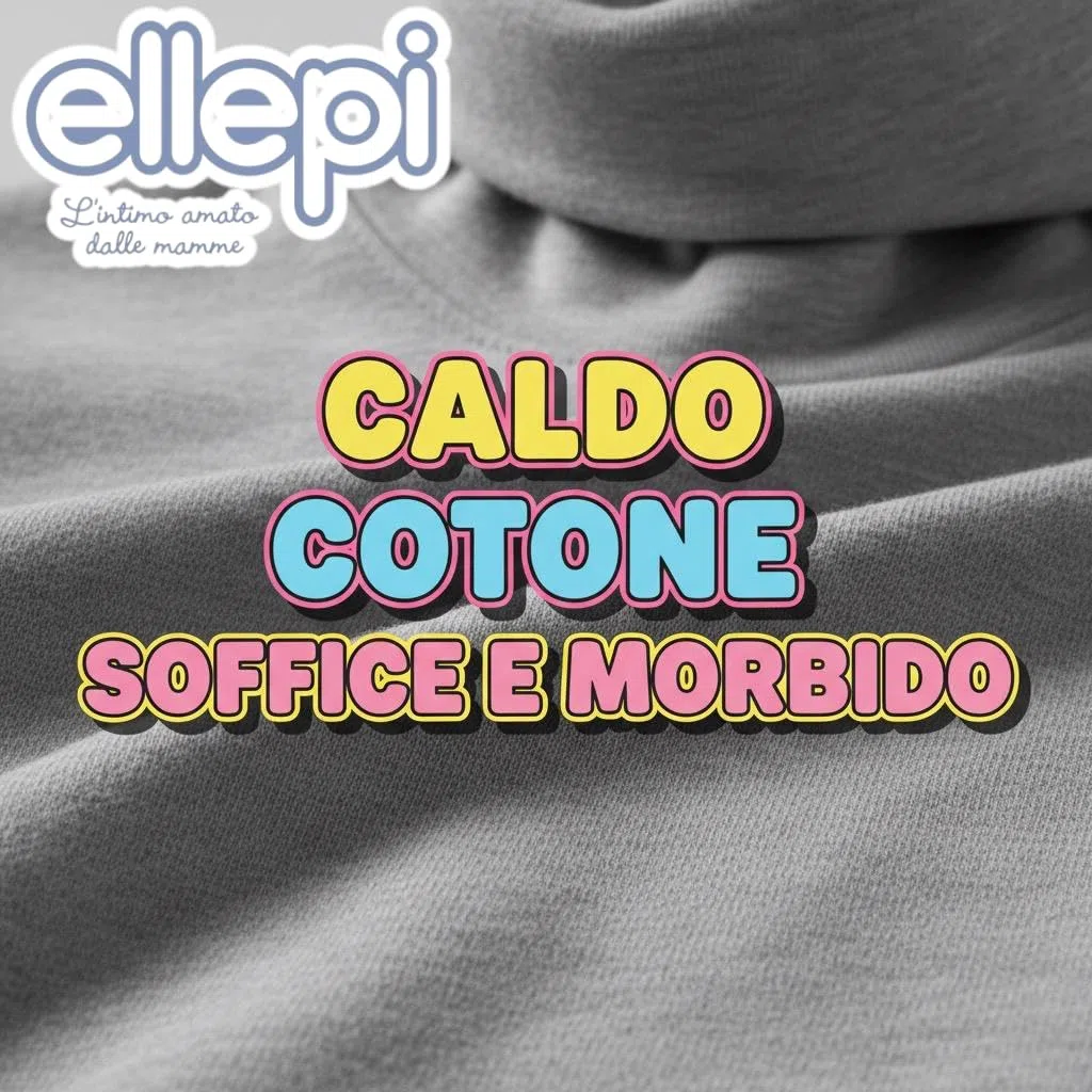 Ellepi Set 3 Maglie Lupetto Bambino Bambina Manica Lunga 100% Caldo Cotone
