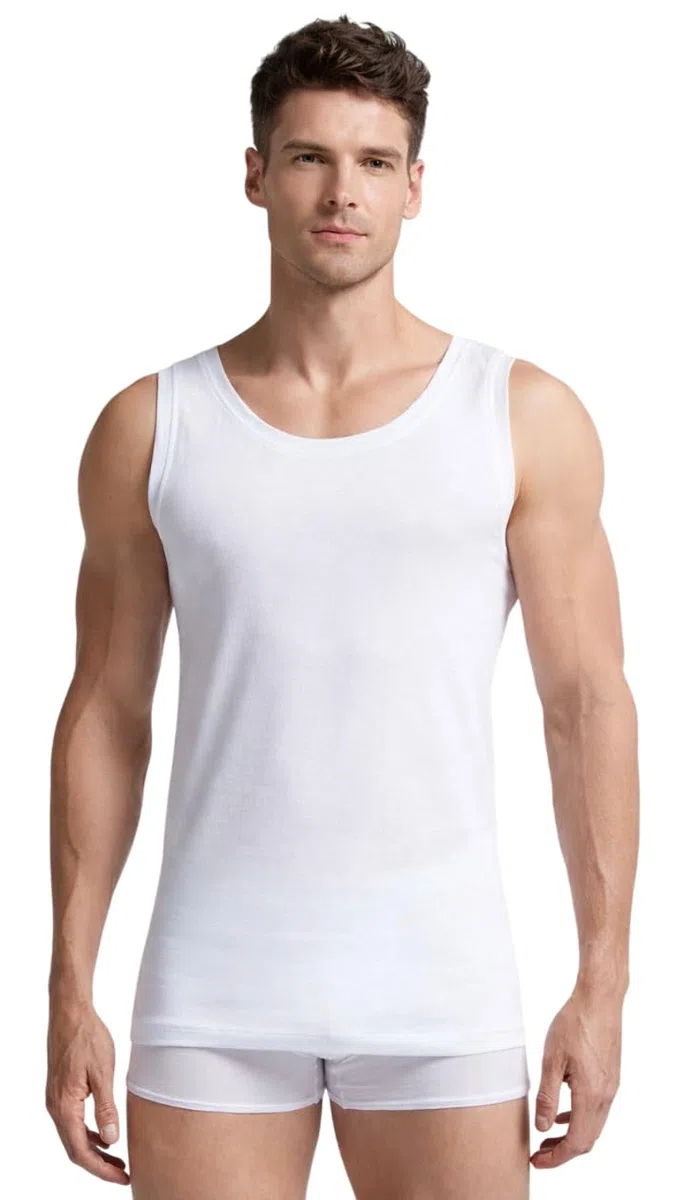 Maglietta | Canotta Intima Uomo Cotone Pettinato 100%. (6pz) Canottiera | Maglia Girocollo o Scollo a V. T-Shirt Superior Premium Cotton
