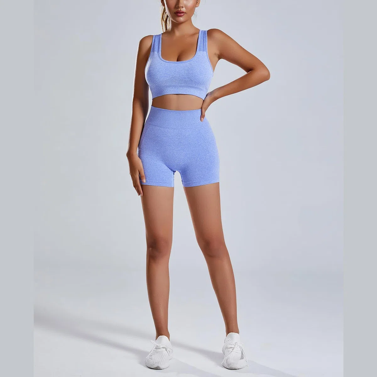 Donna Set di Abbigliamento Yoga Reggiseno Sportivo+Leggings 2 Pezzi Tuta Sportiva Palestra Fitness Activewear