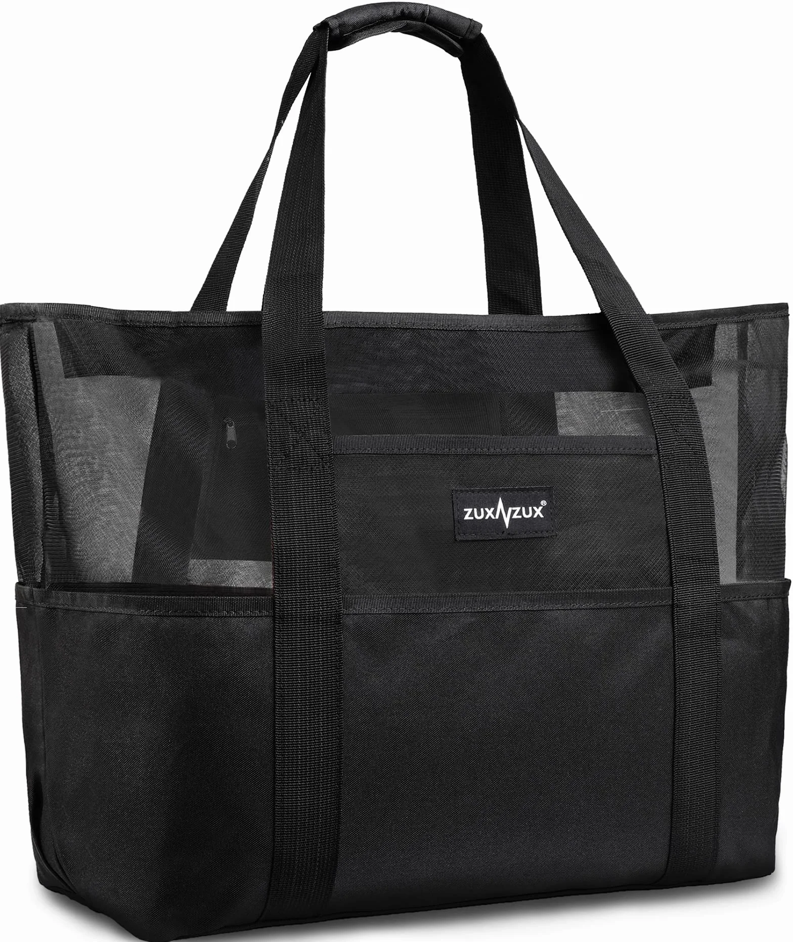 Borsa Mare Grande Con Cerniera, Borsa Spiaggia, Pieghevole Rete Borsa Porta, Supermercato Famiglia Nuoto la Palestra Estate Donna Uomo
