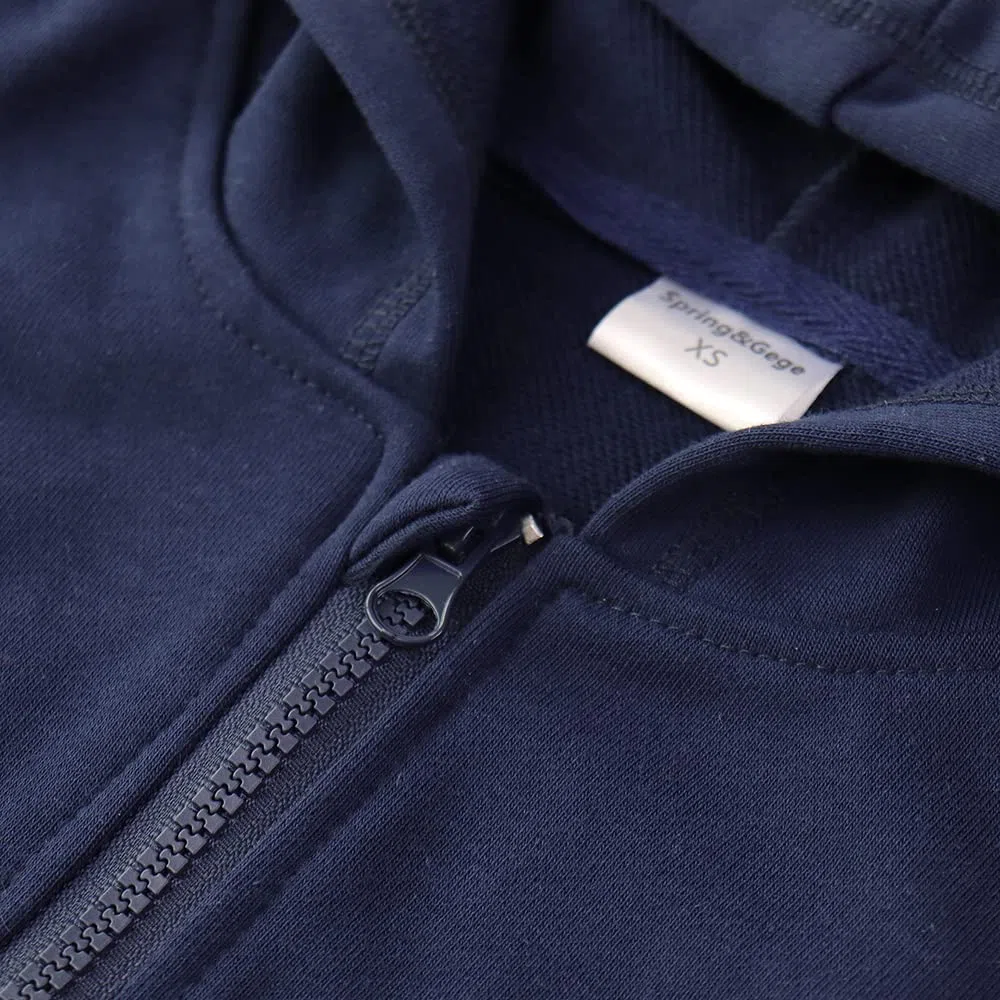 Spring&Gege Canotta da ragazzo con cerniera senza maniche con cappuccio e tasche