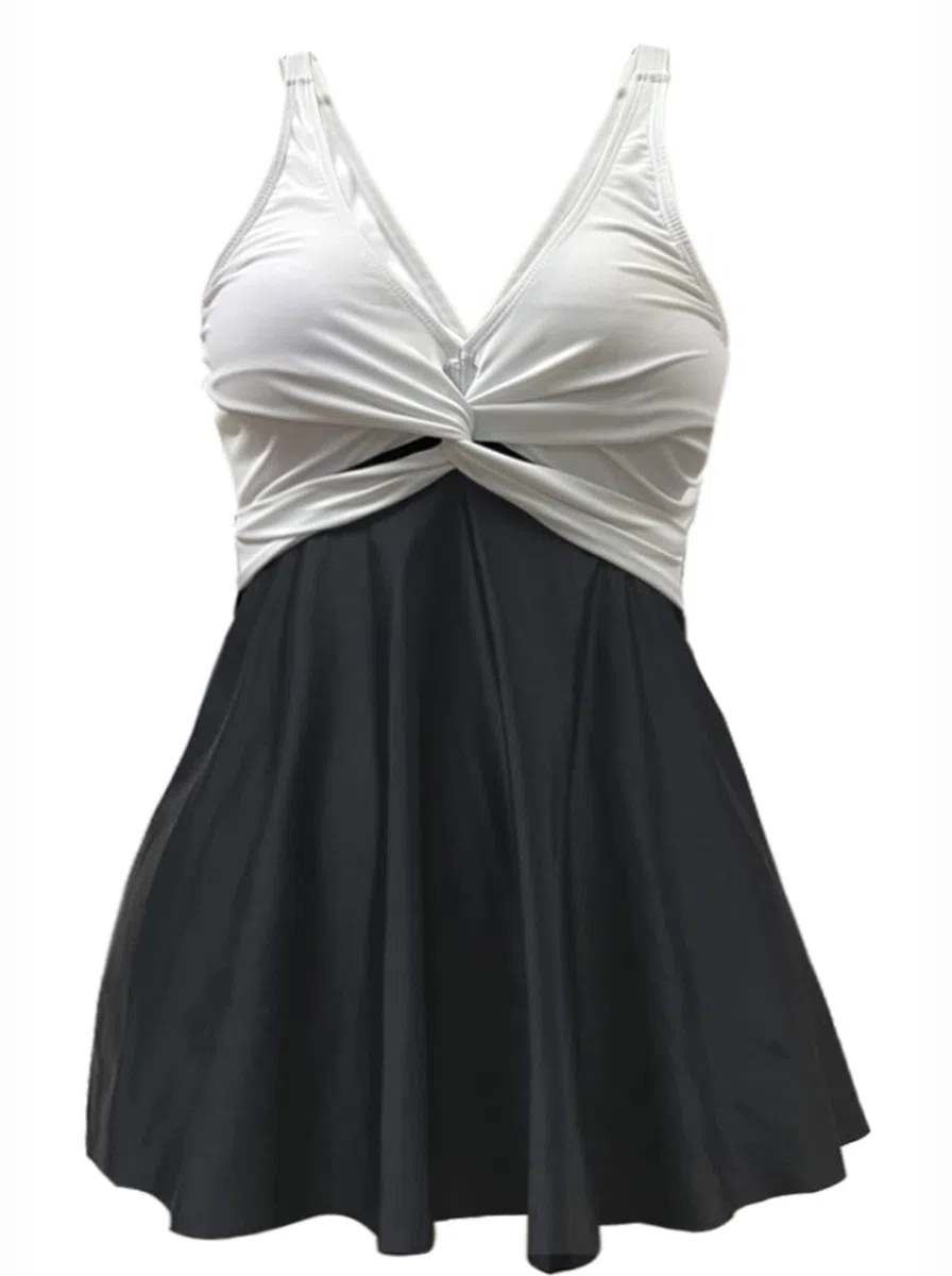 Rayson Tankini Donna Mare Curvy Set con Stampa Costumi Donna Mare Due Pezzi Push up Costume da Bagno con Pantaloncino