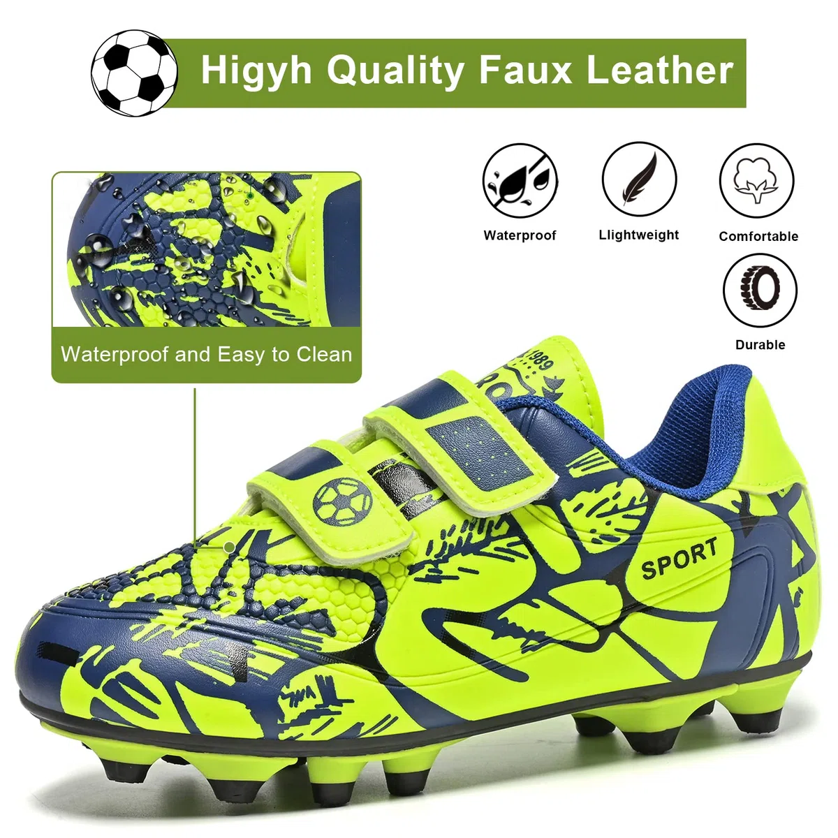 Scarpe Calcio Ragazzo Ragazza Professionale Teenager Scarpe da Calcetto Scarpe da Allenamento 28-37 EU