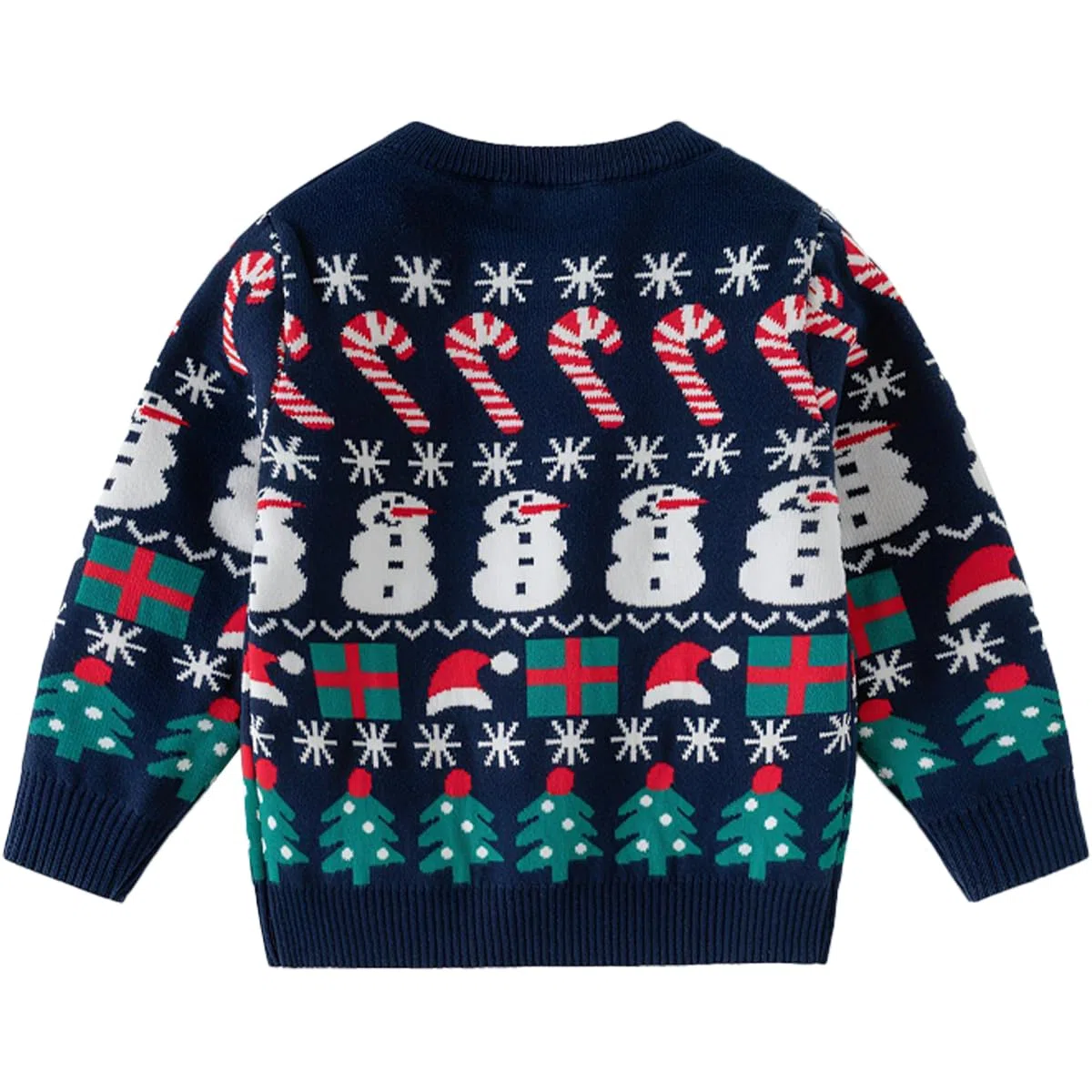 JiAmy Bambino Natale Maglione Felpa a Maglia Inverno Cotone Pullover Manica Lunga Cervo 1-6 Anni