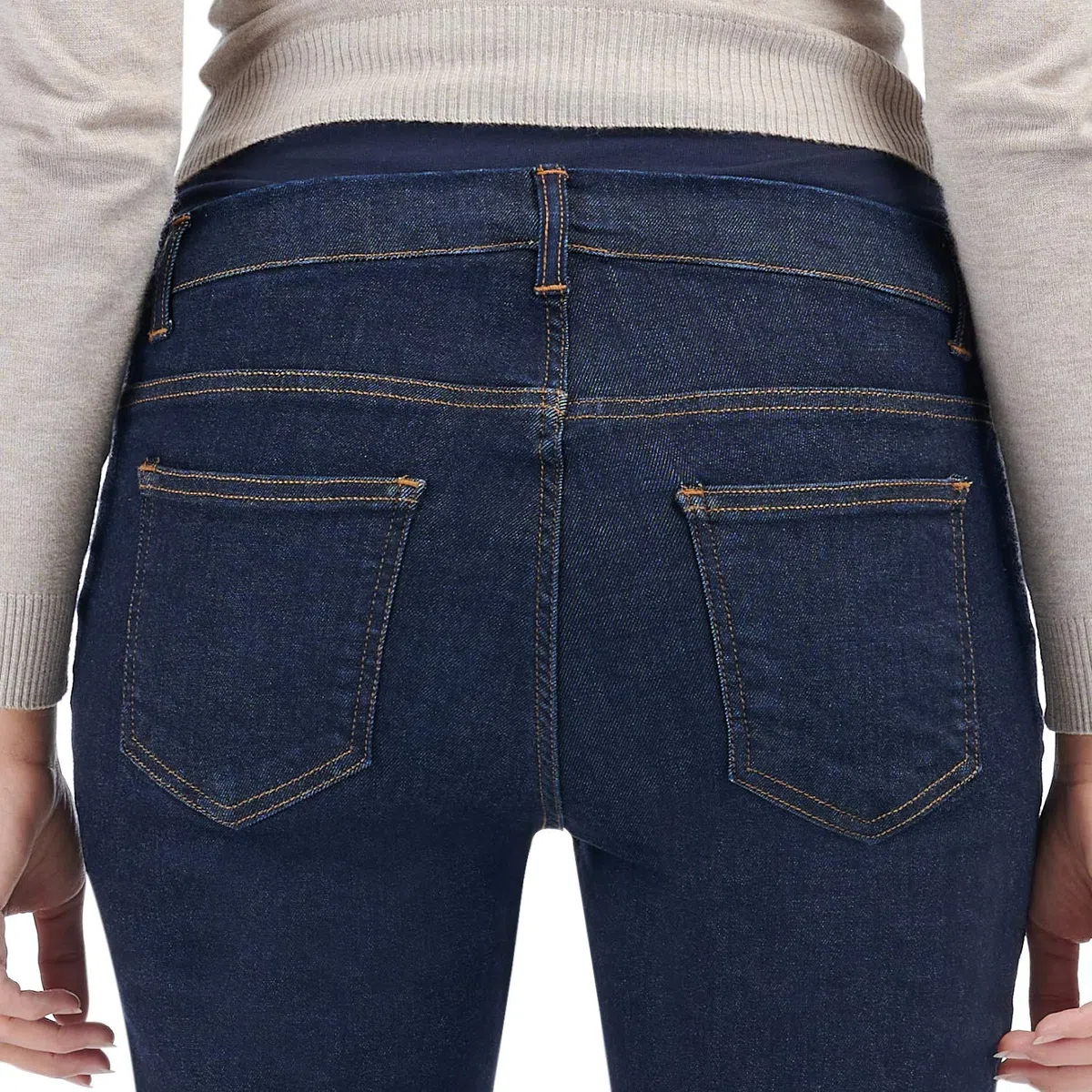 MAMAJEANS Passy - Jeans Donna Premaman Gamba Dritta, Pantaloni Gravidanza Straight Vintage Style - Made in Italy