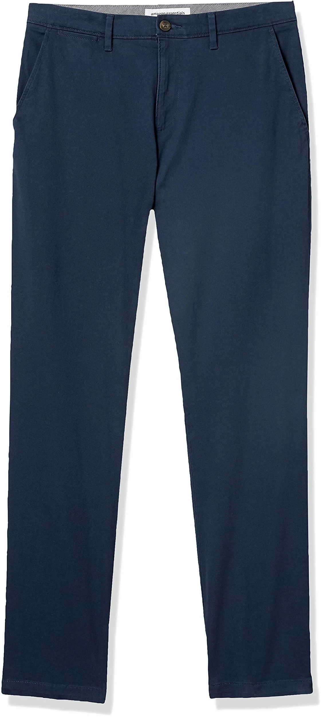 Amazon Essentials Pantaloni Chino Elasticizzati Comodi Effetto Slavato, Vestibilità Atletica Uomo