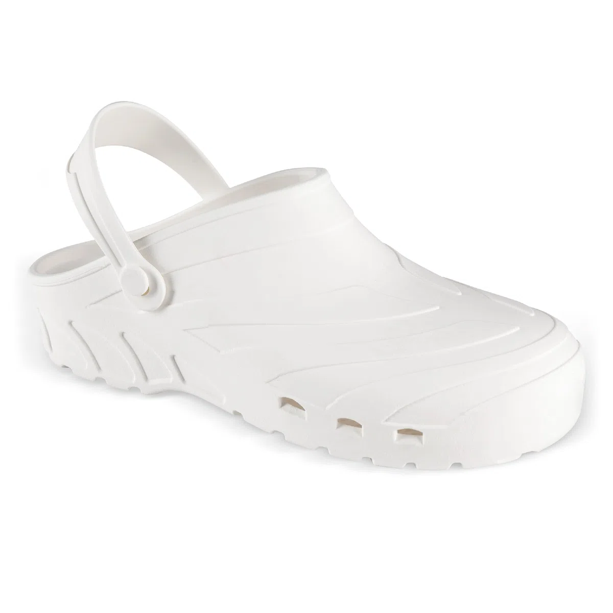 REPOSA Power - Zoccoli Sanitari Donna e Uomo in Gomma Comodi, Leggeri e Antishock, Scarpe da Lavoro Sanitario Anatomiche e Traspiranti con Fori Laterali - Scarpe Sanitarie Infermieri con Laccetto
