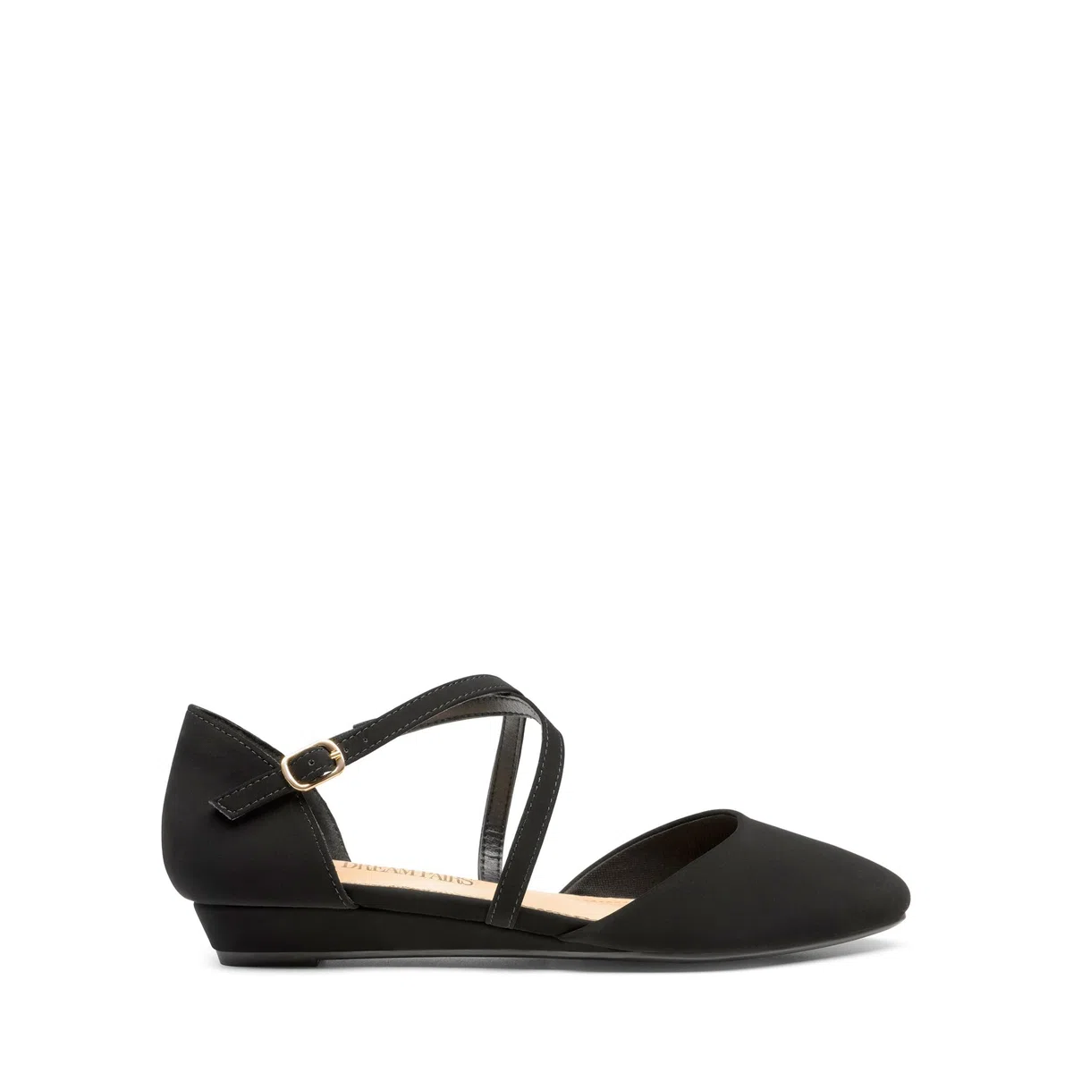 DREAM PAIRS Ballerine con Punta Scarpe Basse con Tacco Basso e Cinturino alla Caviglia da Donna Scarpe Slip-On Eleganti per Lavoro Ufficio