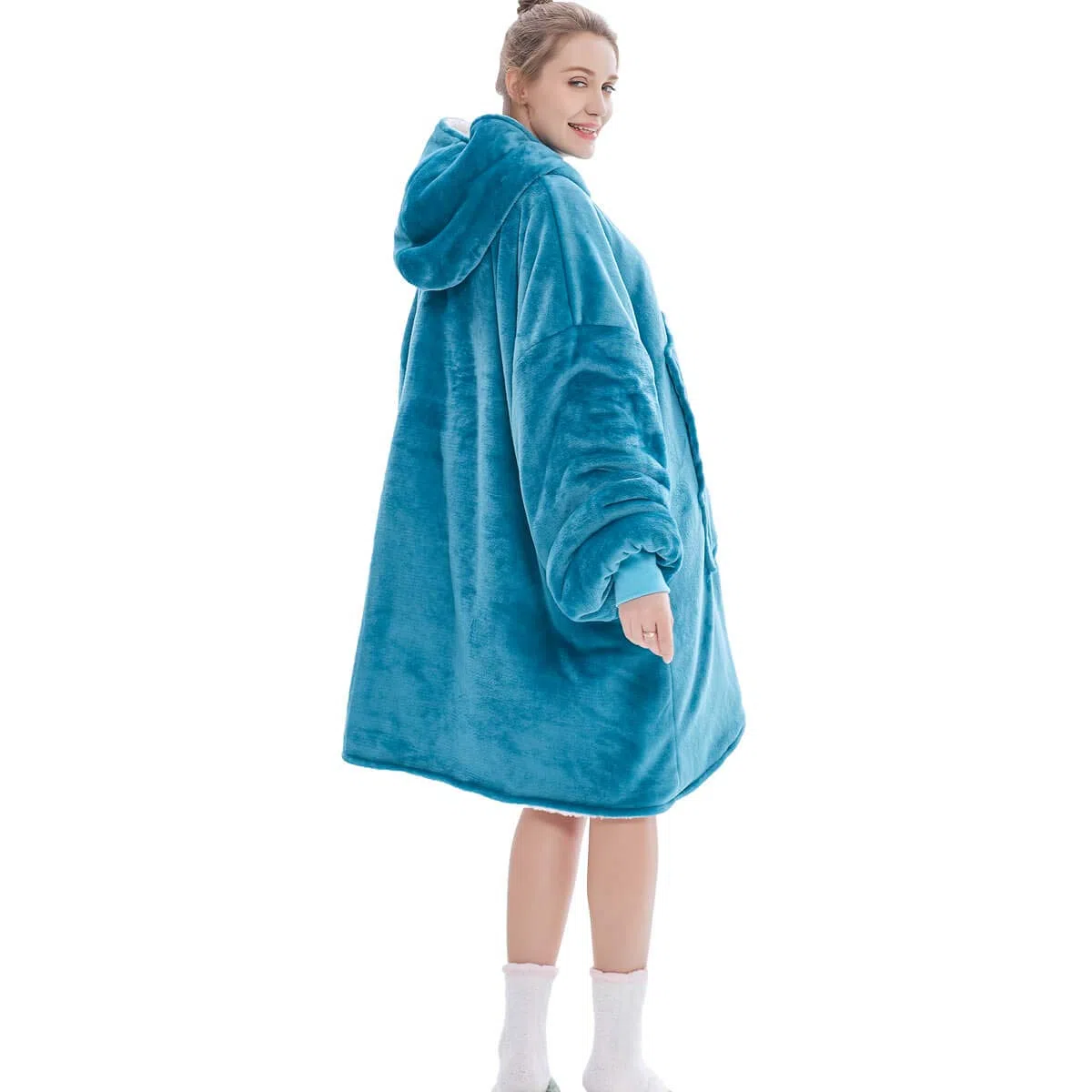 FELOVE Felpa Oversize con Cappuccio,Hoodie Gigante Super Morbida,Calda e Confortevole,Felpa con Cappuccio Adatta per Adulti, Uomini, Donne, Adolescenti