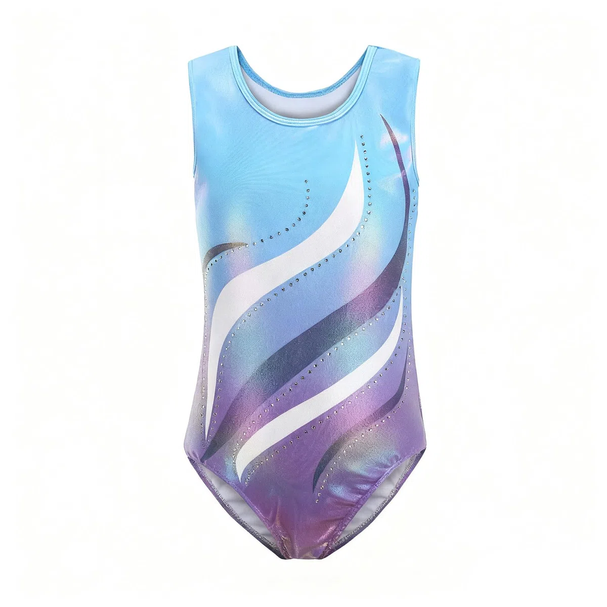 Body traspirante per bambini con strass, comodo costume da danza per allenamento attivo ed eventi scintillanti con body scintillante per allenamento con strass spandex costume traspirante