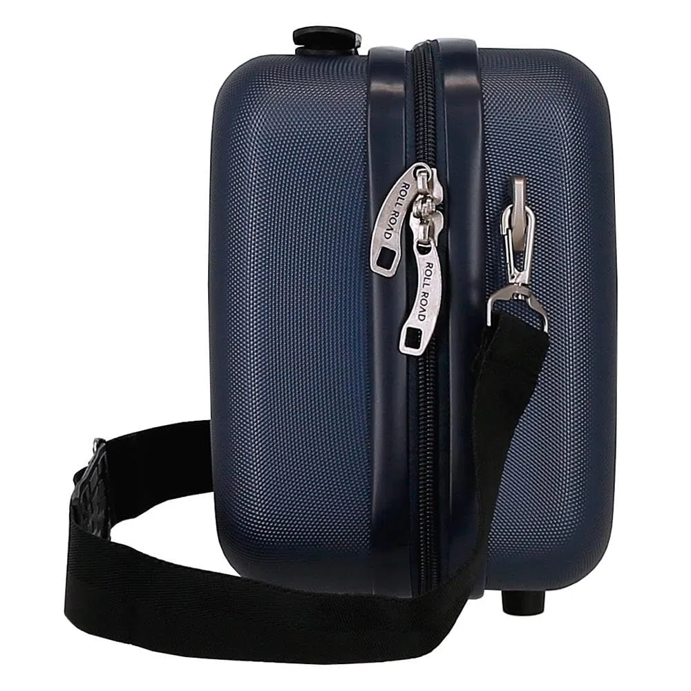 Roll Road Cambogia Beauty case adattabile blu 29 x 21 x 15 cm rigido ABS 9,14 L 0,8 kg, blu, Necessità adattabile