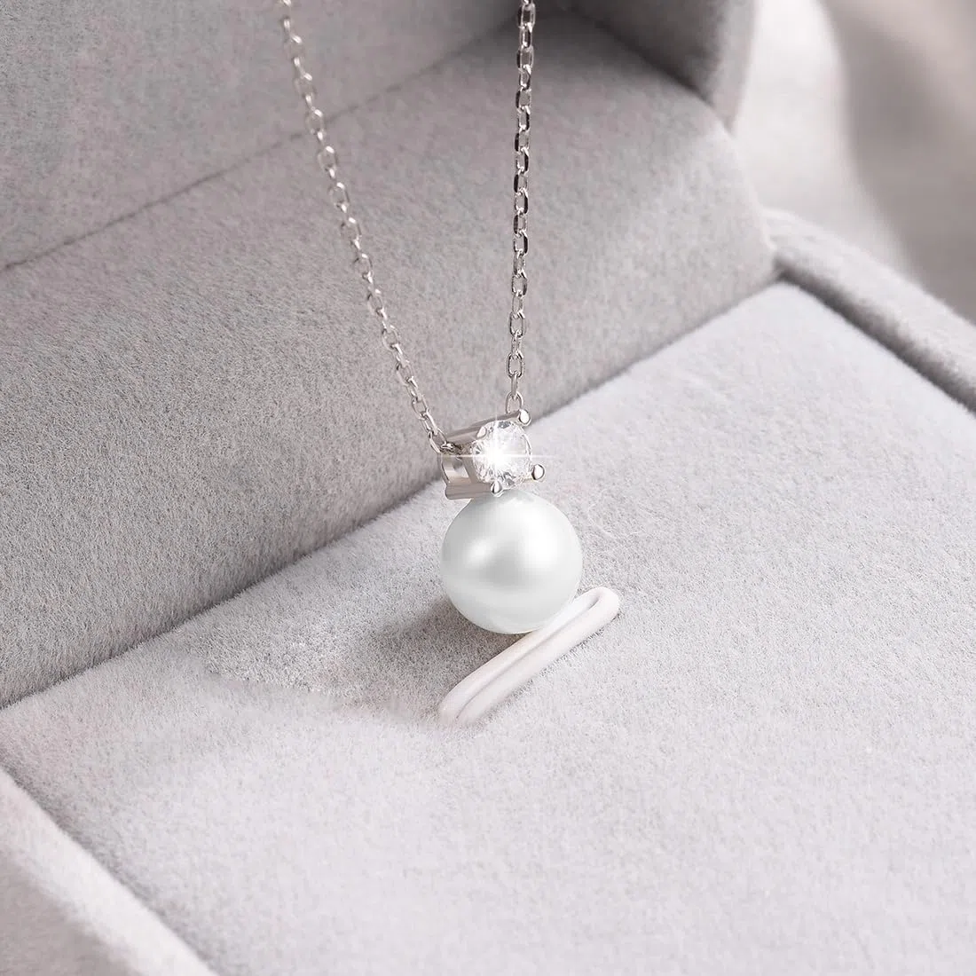 Huacan Set di collana e orecchini di perle in argento sterling 925 coltivato in acqua dolce da sposa set di gioielli da sposa, talla única, Perla sintetica, Nessuna pietra preziosa