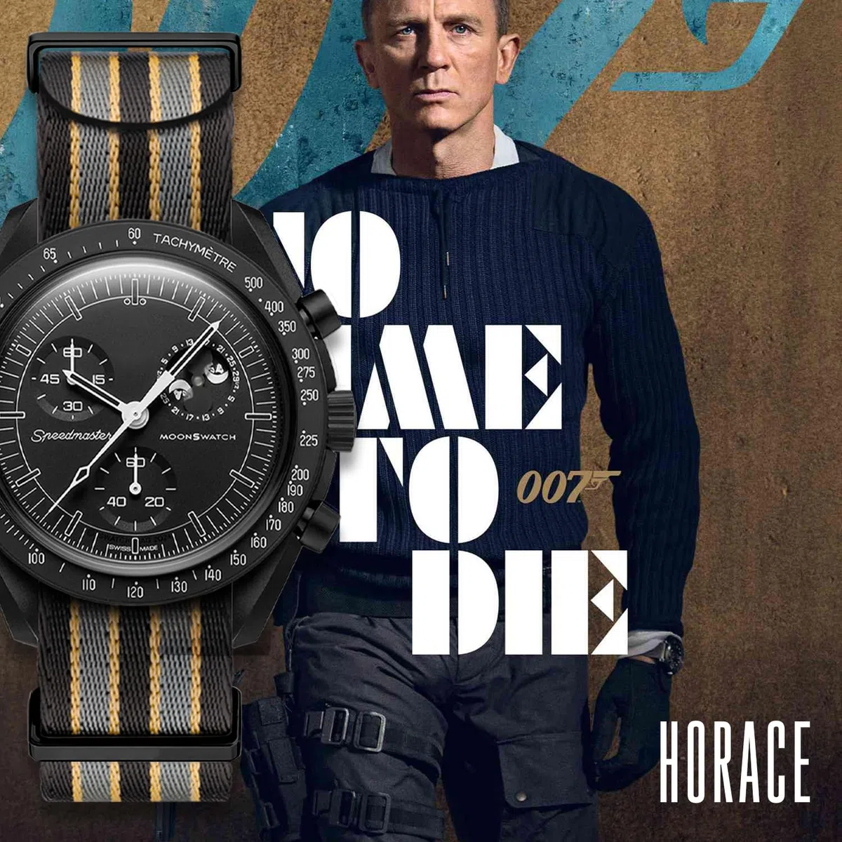 HORACE Cinturino Orologio NATO 20mm Nylon Morbido – Compatibile con Omega x Swatch MoonSwatch – Strumenti Inclusi