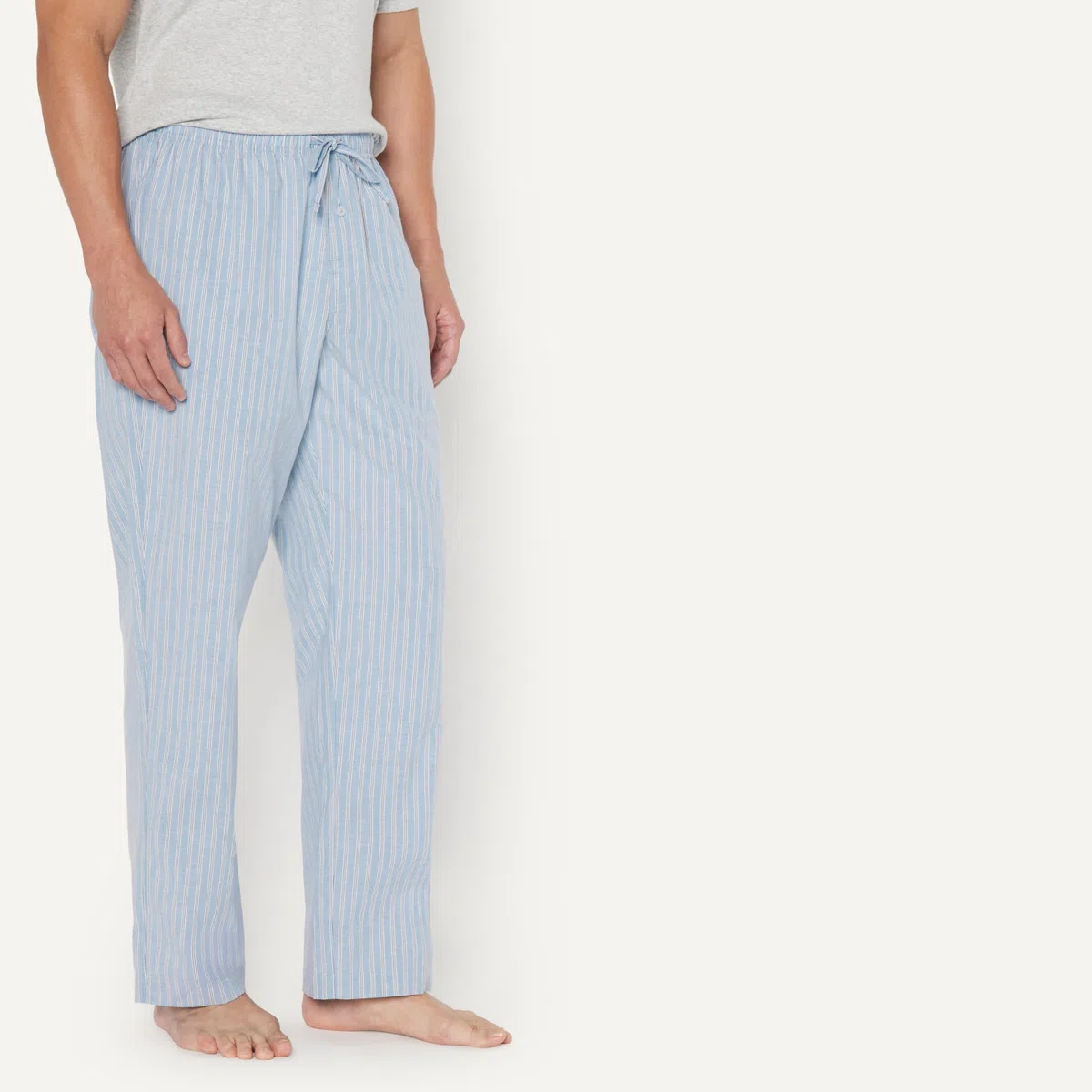 Amazon Essentials Pantaloni Pigiama Lunghi in Popeline di Cotone Elasticizzato Uomo, Confezione da 2