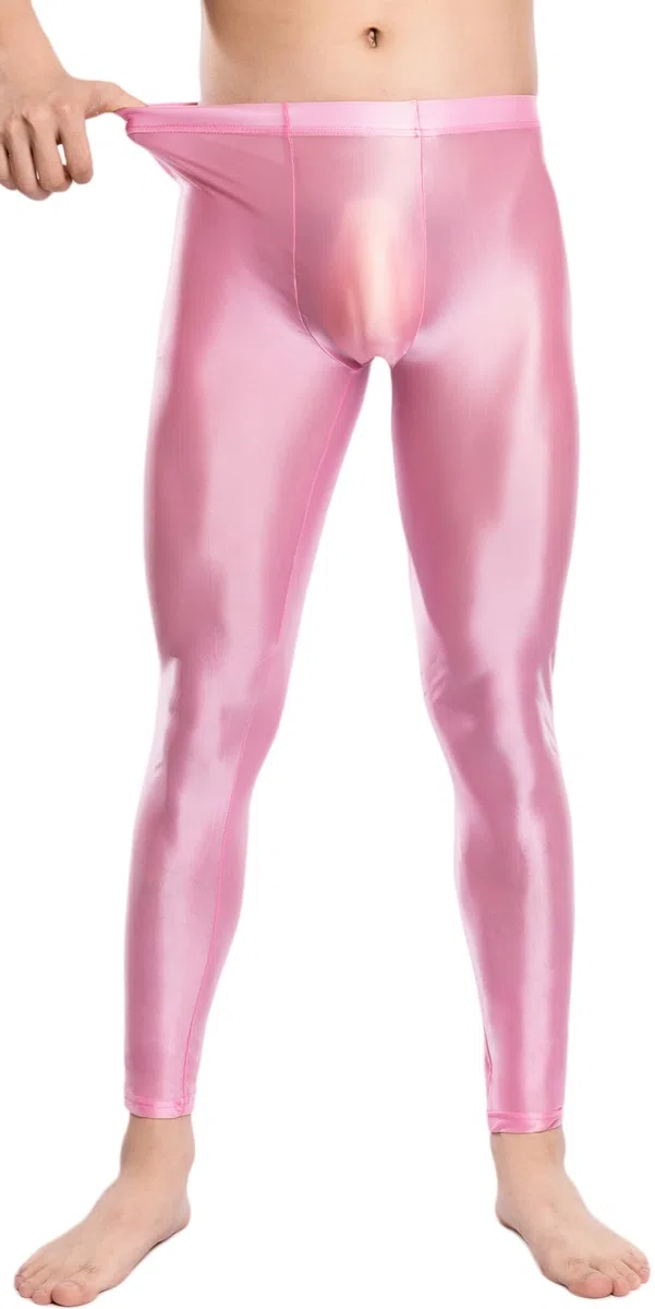 AIEOE Uomini Glossy Stretti Pantaloni Brillanti Leggings Olio Lucido Pantaloni Collant Nylon Pantaloni Sportivi Grandi Dimensioni Clubwear Pantaloncini Pantaloni M-XXL