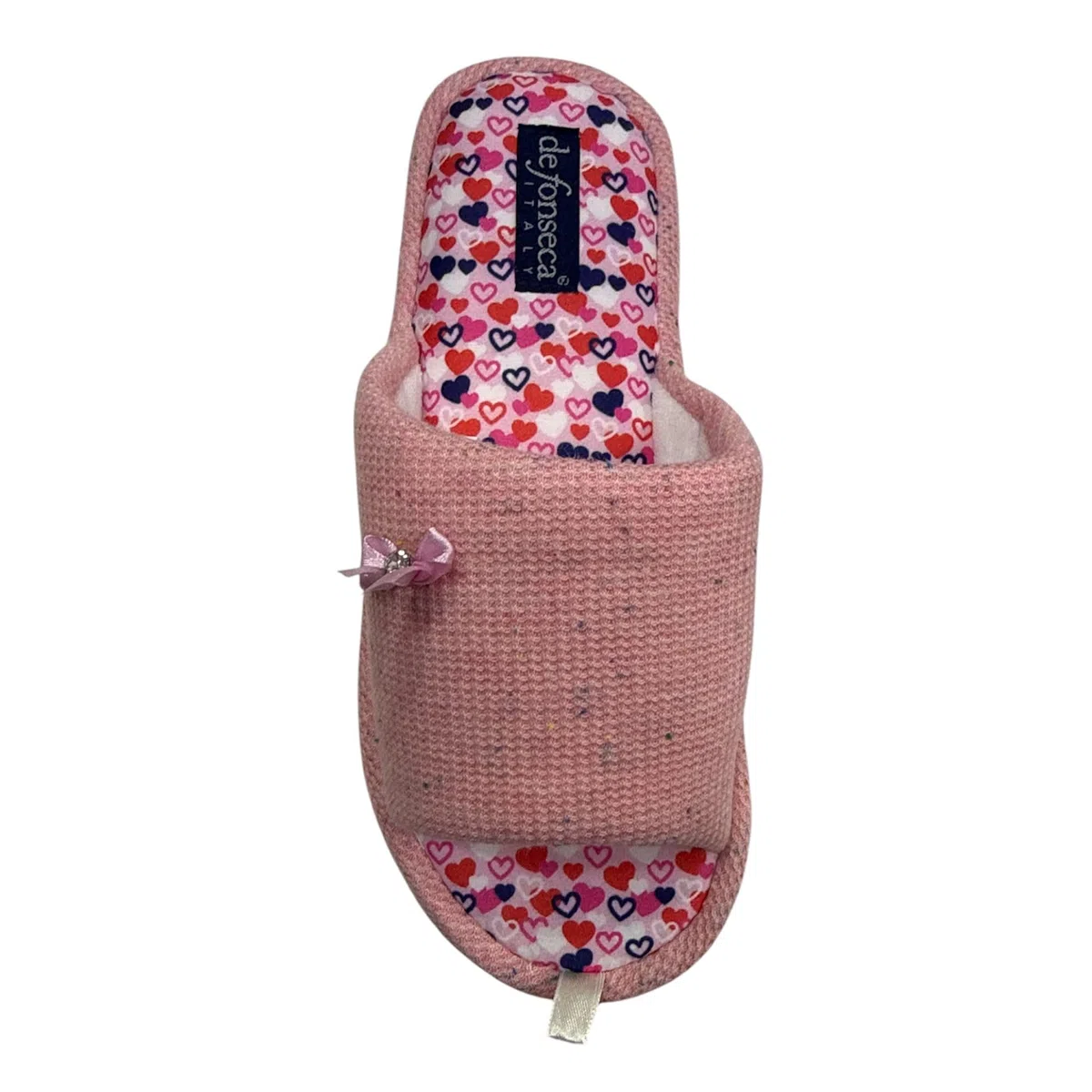 DeFonseca Pantofole Donna in Cotone con Memory Foam, Punta Aperta, Suola Antiscivolo Silenziosa