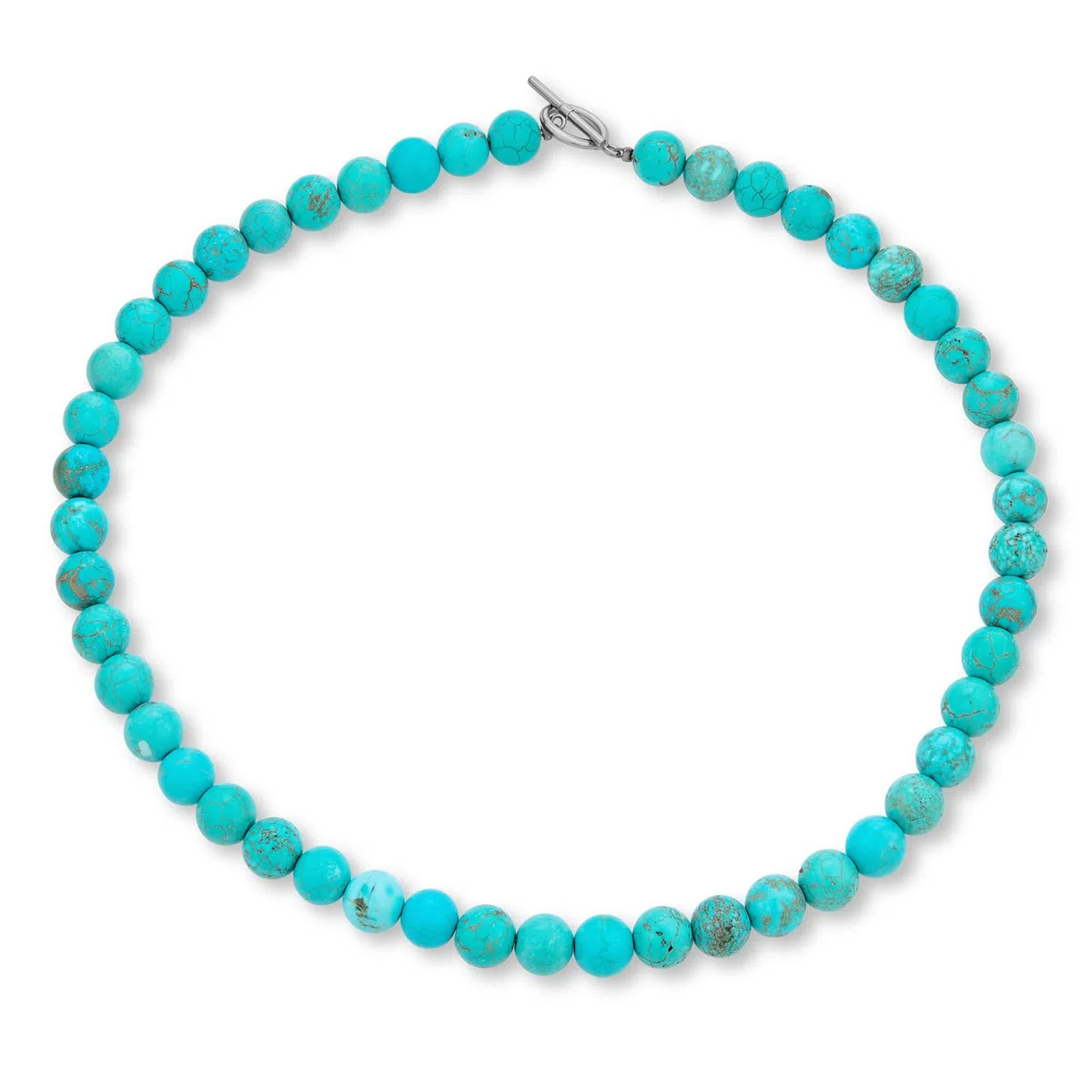 Collana girocollo classica semplice annodata a mano con filo di perle rotonde da 10MM in pietre semipreziose, gioielli occidentali per donne, chiusura a barretta, lunghezza 15 17 19 pollici.