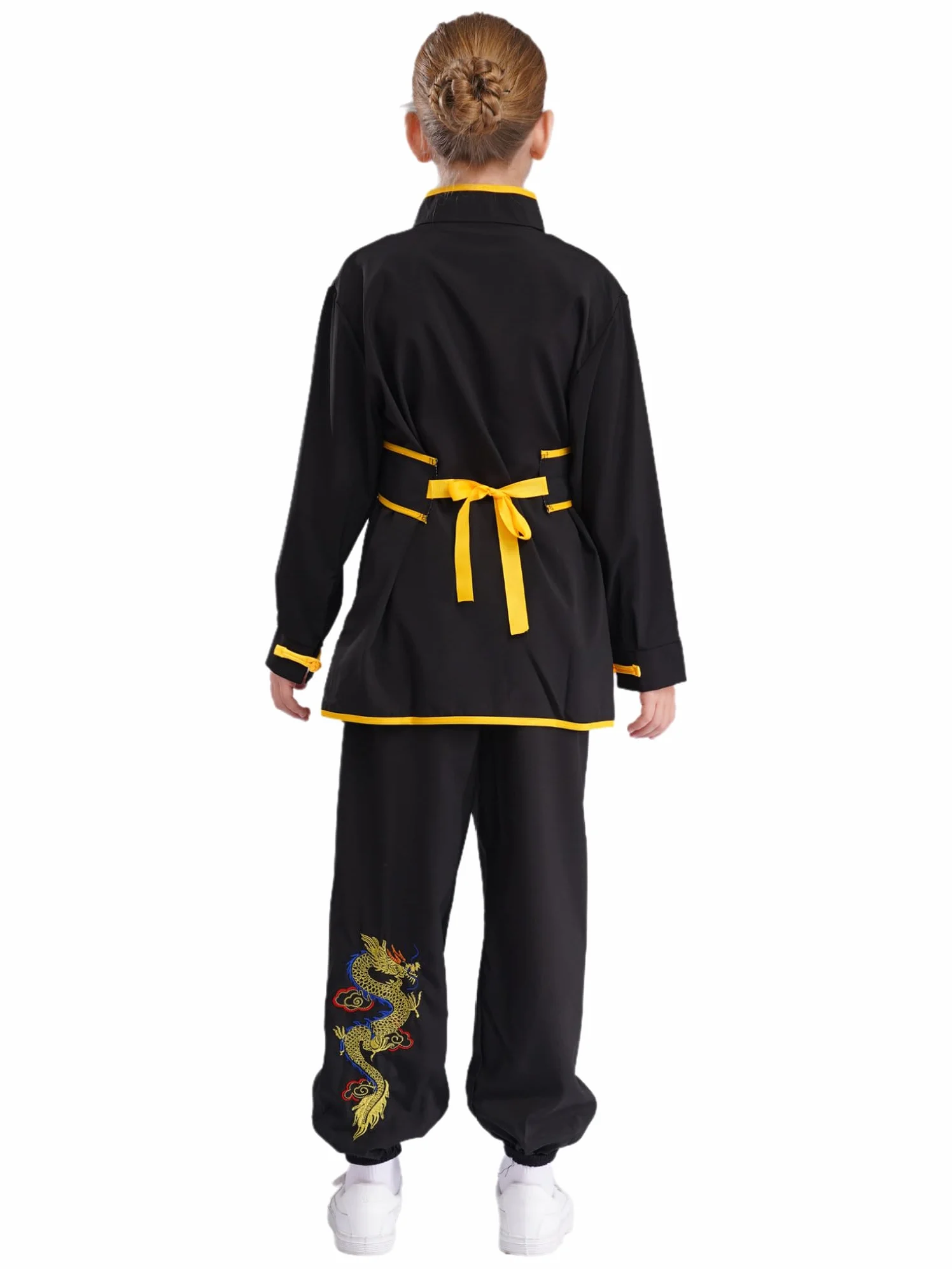 Oyolan Unisex Abbigliamento Arti Marziali Tai Chi Bambino Costume Cinese Tradizionale Vestito Kung Fu 3-16 Anni
