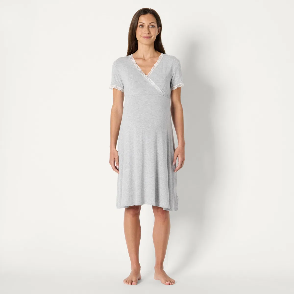 Amazon Essentials Donna Camicia da Notte in Morbido Modal per Allattamento e maternità