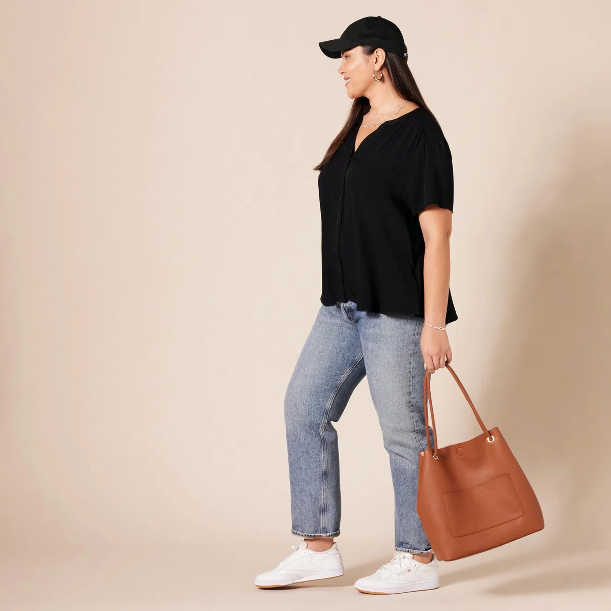 Amazon Essentials Donna Camicetta in Tessuto a Maniche Corte con vestibilità Comoda