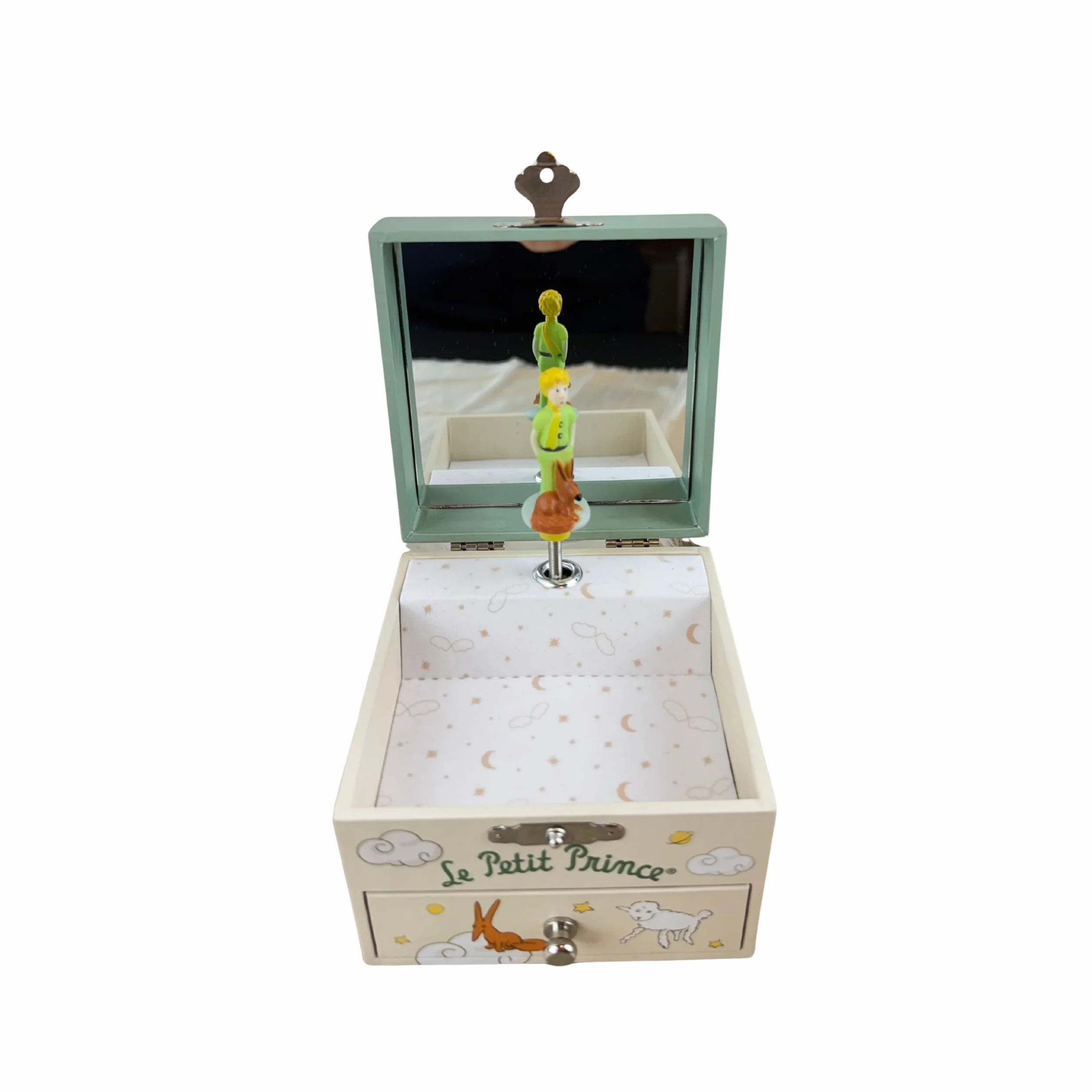 Trousselier - Il Piccolo Principe Carillon Bambino - Scatola dei Tesori e Carillon Bambina e Bambino - Regalo Bambini - Fosforescente - Musica La Valse d'Amélie Poulain - Regalo Battesimo Bimbo