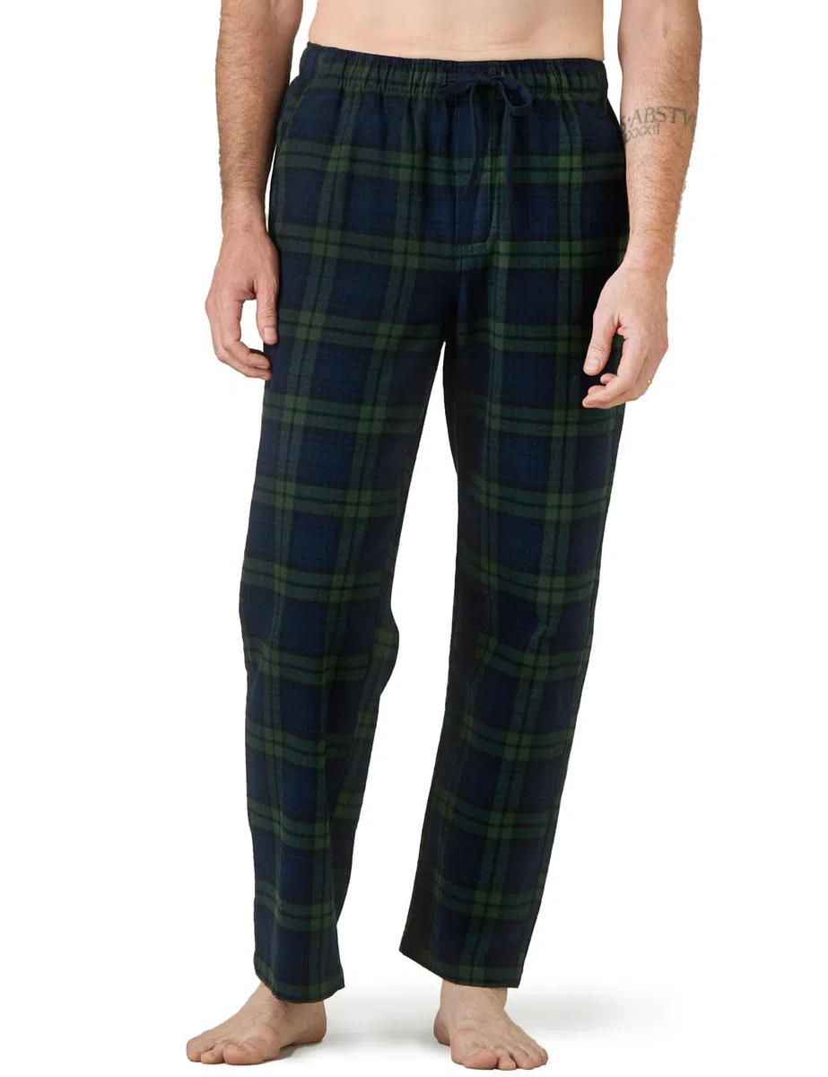 LAPASA Pantaloni Pigiama Uomo a Quadri, Pantaloni da Casa Lunghi Comodi con Tasche Laterali (M39 Flanella di Cotone / M128 Micropile)