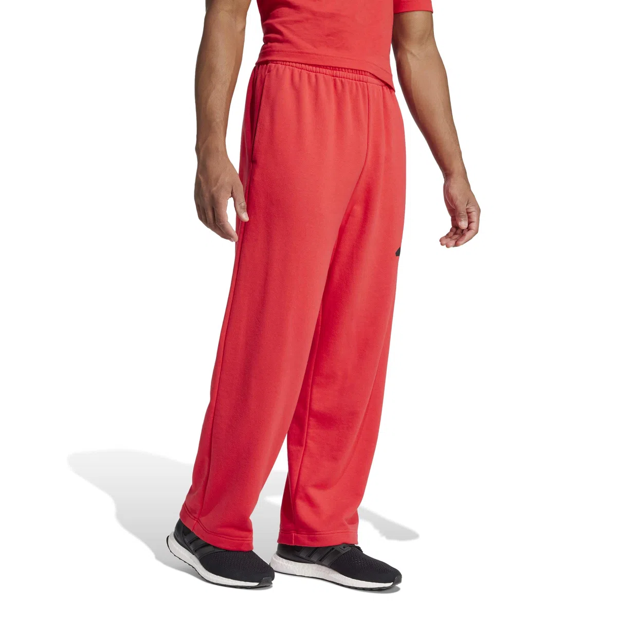 Adidas Uomo Essentials Wide Leg Three Bar Pant
