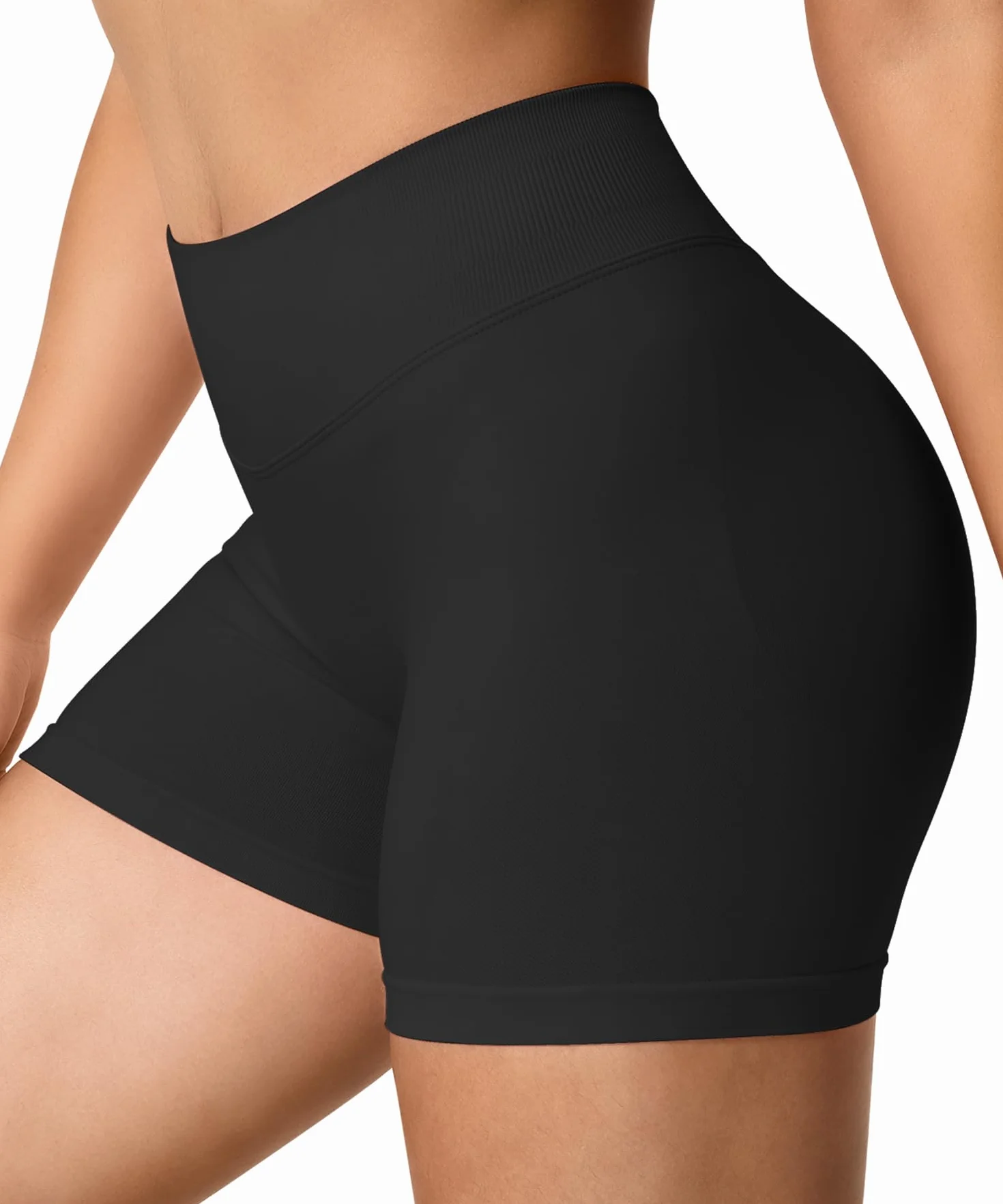 TAYOEA Pantaloncini da Ciclismo Sportivi da Donna Leggings Corti Scrunch Senza Cuciture da Palestra Opachi per Fitness Yoga Jogging