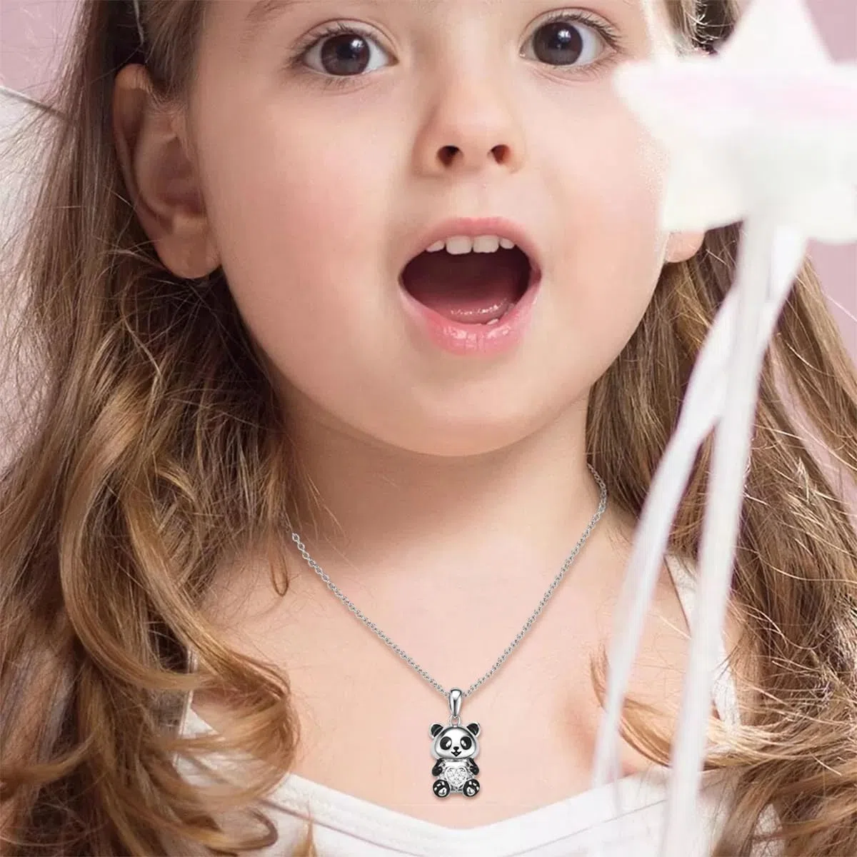 Regali Panda per ragazze, collana panda in argento per bambini, regali di compleanno, Natale e laurea per ragazze adolescenti, riempitivi per calze di Natale