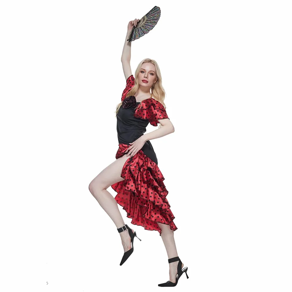 EraSpooky Vestito flamenco per adulti e donne, costume da festa