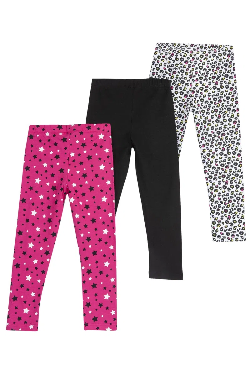 Chicco, Set 3 Leggings Bambina, Pantaloni Bambina in Morbido Cotone, Abbigliamento Bambine, Designed in Italy