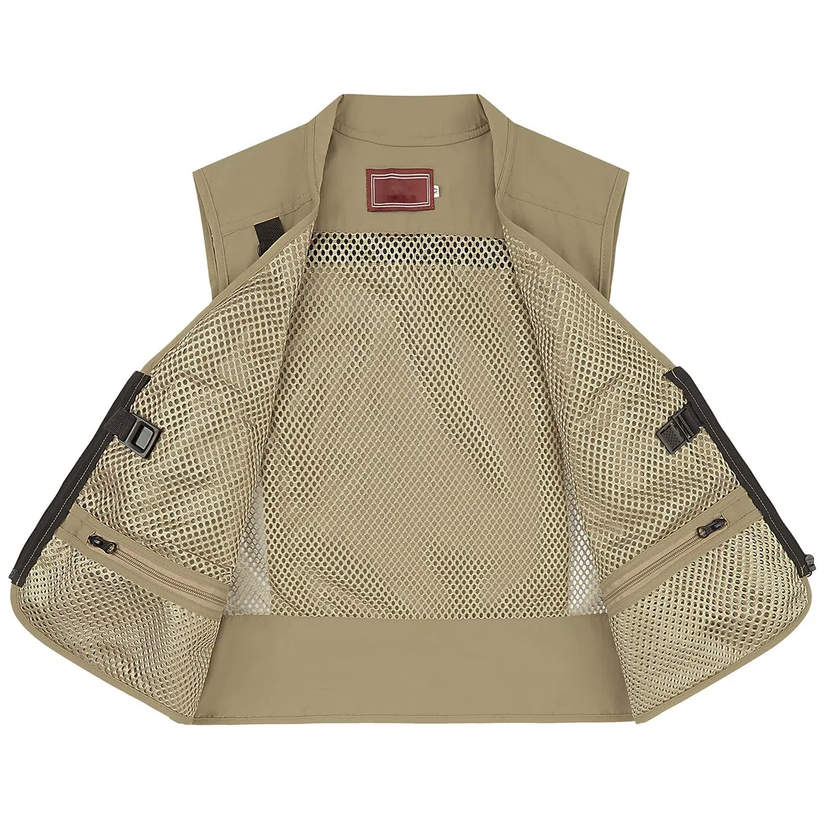 Ziker Gilet da donna in rete traspirante traforato da viaggio per fotografi e pesca con tasche