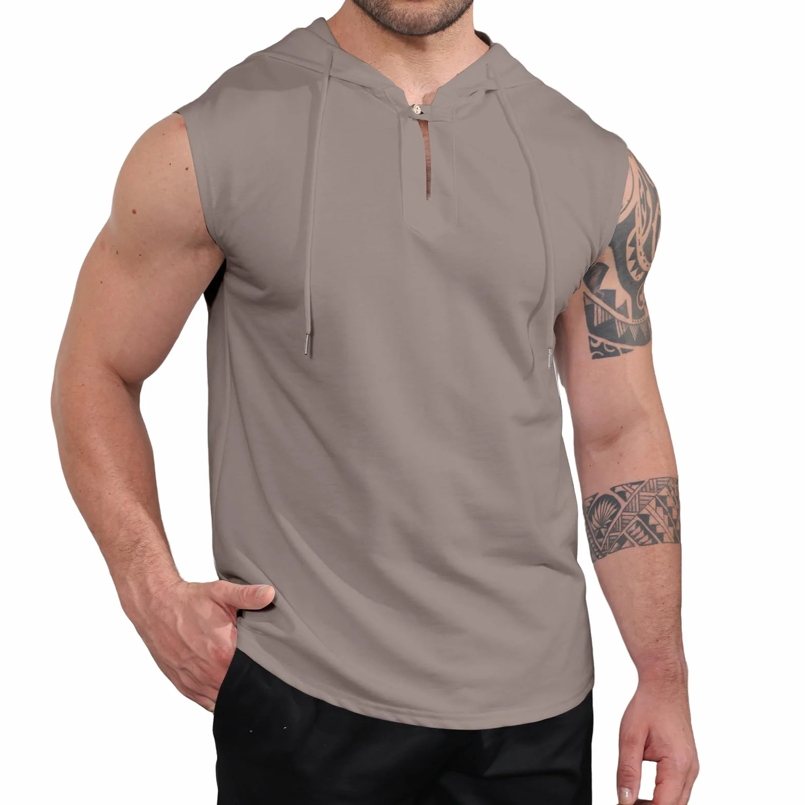 Canotta Palestra Uomo Estiva Cotone Canottiera Felpa con Cappuccio Senza Maniche T-Shirts Bodybuilding Sportiva Tank Top M-3XL