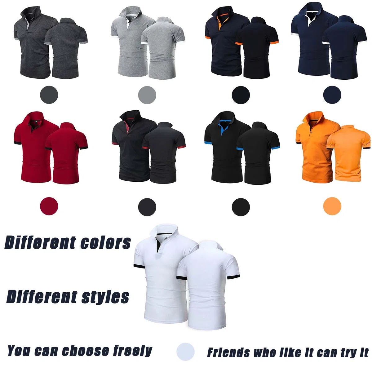 Magliette Polo Comode da Uomo per I.s.l.e of M.a.n T..T. Maglietta A Maniche Corte con Colletto A Mezza Manica Maglietta Traspirante Maglietta Colorata-SLanS+ChengS||M
