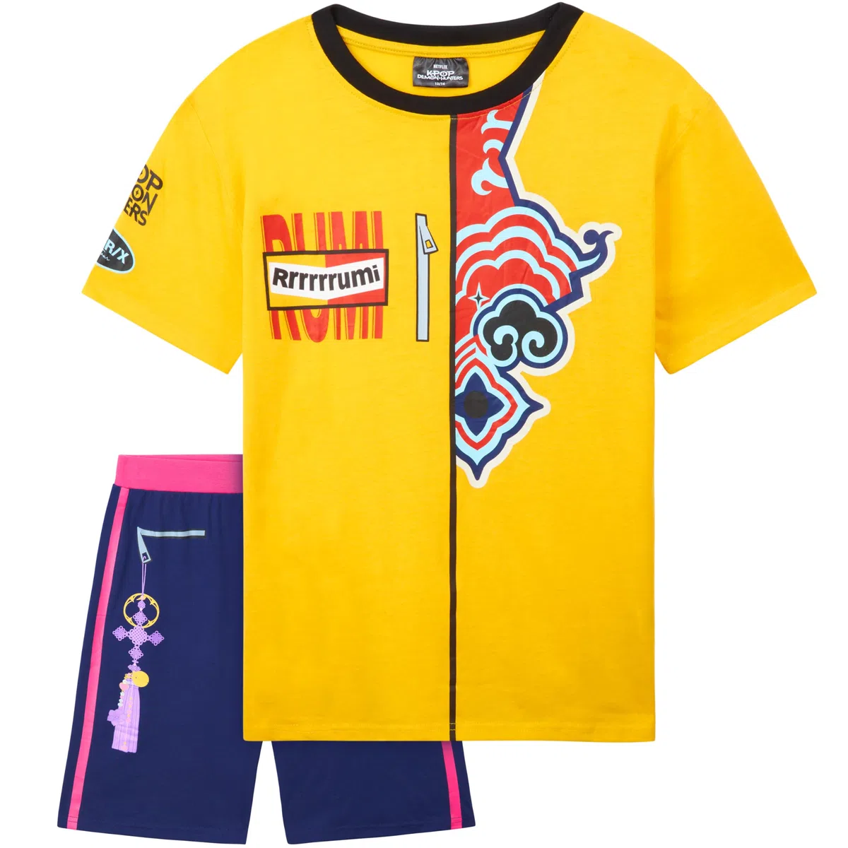 Get Trend KPOP Demon Hunters Huntrix 2 Pezzi Pigiama Estivo Bambina Set, Comodi Maglietta Maniche Corte e Pantaloncini, Idea Regalo Ragazza