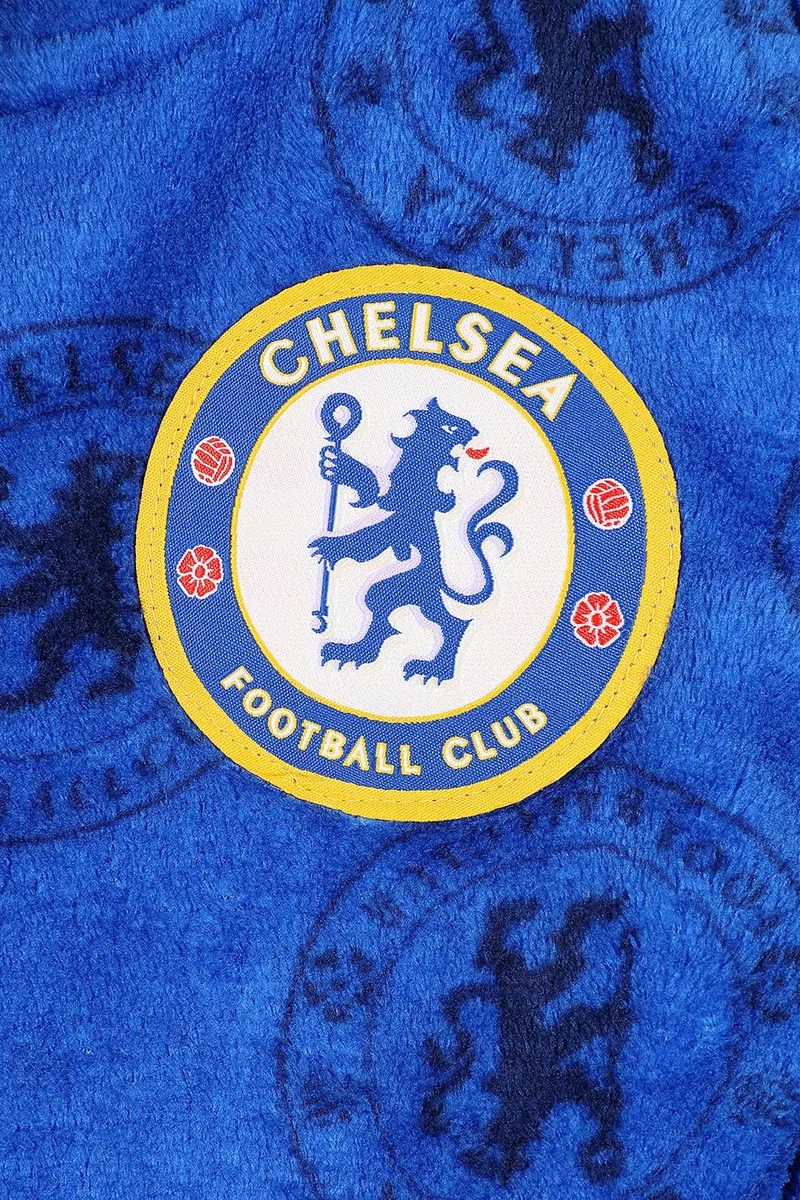 Chelsea Accappatoio ufficiale F.C., in pile, con cappuccio, per bambini