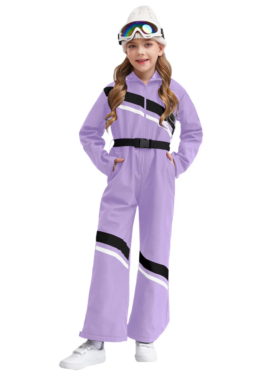 Bambini Ragazze Tuta Da Sci Un Pezzo Sci Tuta Invernale Calda Tuta Da Neve Impermeabile Antivento Vestiti Da Sci Tuta Con Cappuccio