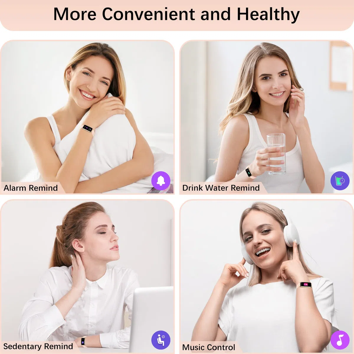 Smartwatch Donna Impermeabile IP68, Orologio Fitness Con Contapassi, Cardiofrequenzimetro, SpO2, Sonno, 123 Modalità Sportive, Smart Band per Android iOS