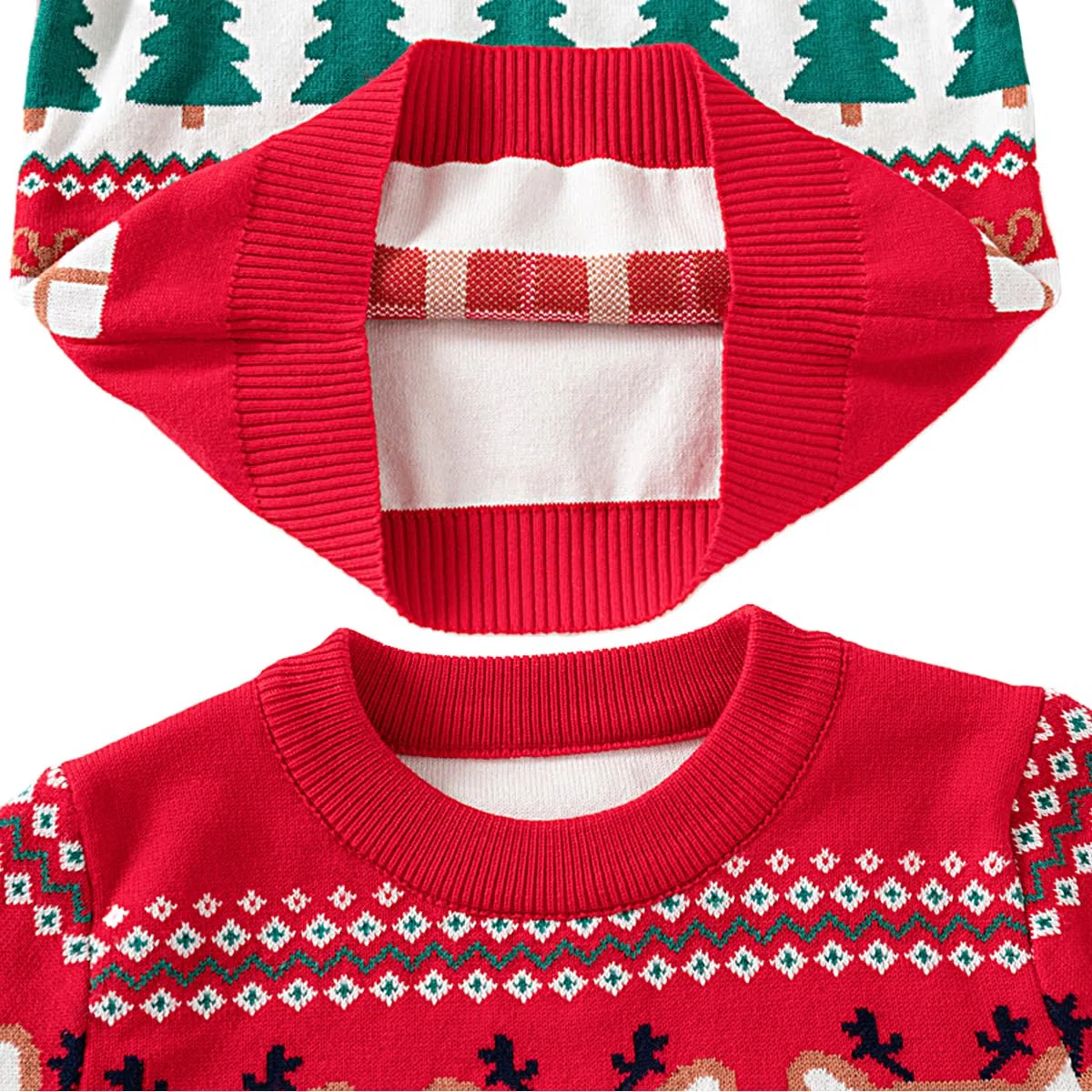Ragazzi Maglioncino di Natale Maglia Natale Bambino Maglione Natale Bambina Cotone Pullover 2-7 Anni