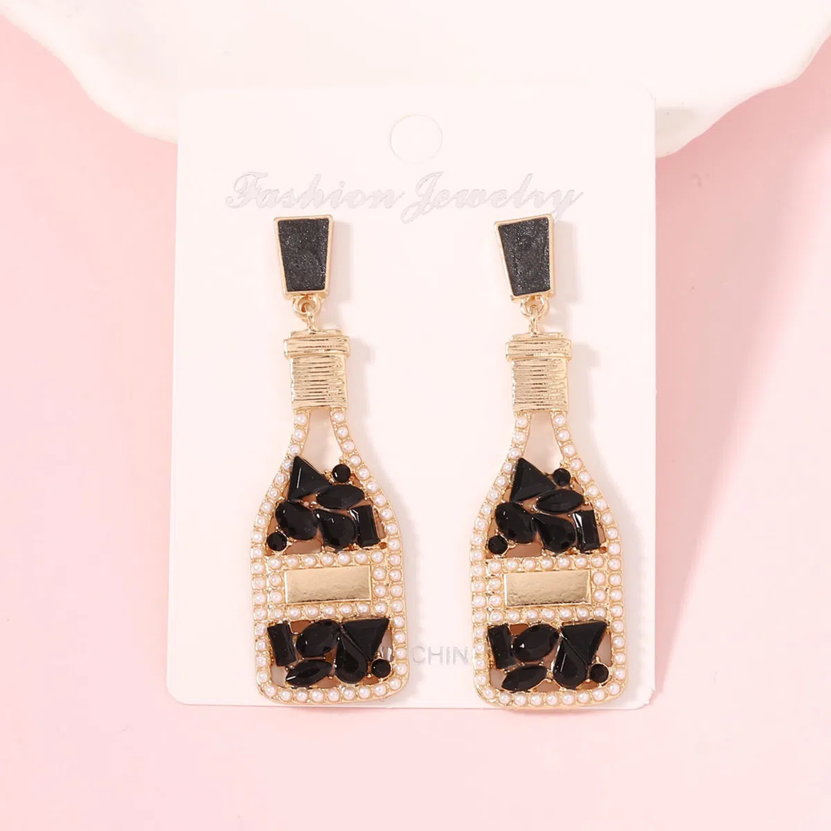 Champagne Earrings for Womens Beaded Champagne Bottle Earrings Margarita Earrings Tequila Earrings Crystal Wine Glass Dangle Earrings Party Celebration Jewelry Gifts (D: tequila earrings)
