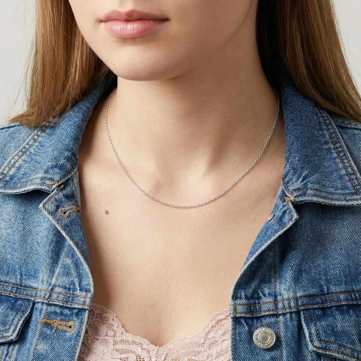 Aka Gioielli® - Catenina Forzatina Rolò Laminata 1.5 mm Argento Sterling 925 Rodiato - Collana Fine Donna Argento 925 Lunghezze: 35 40 45 50 55 60 65 70 80 cm