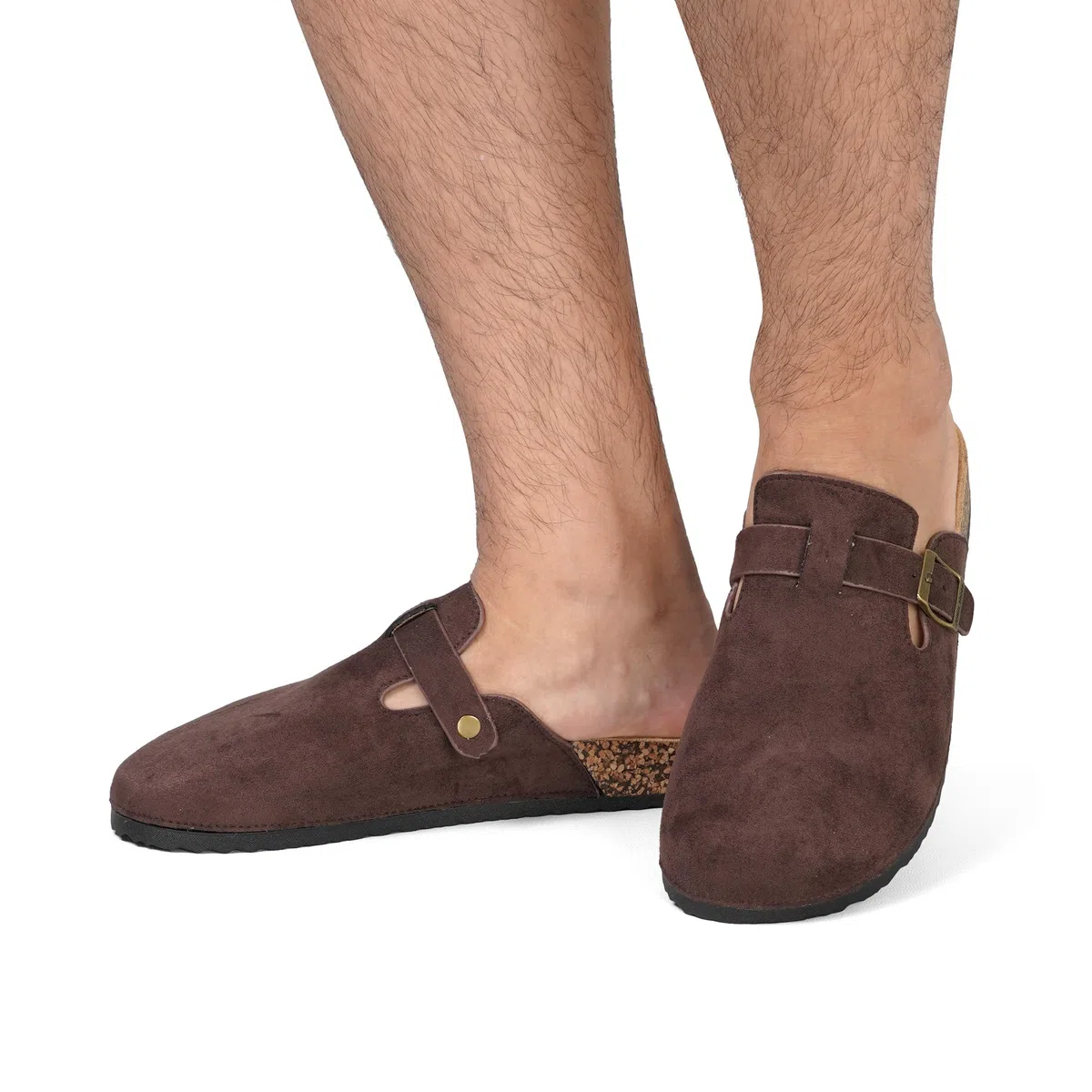 JOMIX Sabot Uomo Ciabatte con Fibbia Zoccoli Pantofole Chiuse Scarpe da Giardino Sandali con Sottopiede in Sughero Antiscivolo Leggere Comodo da Casa