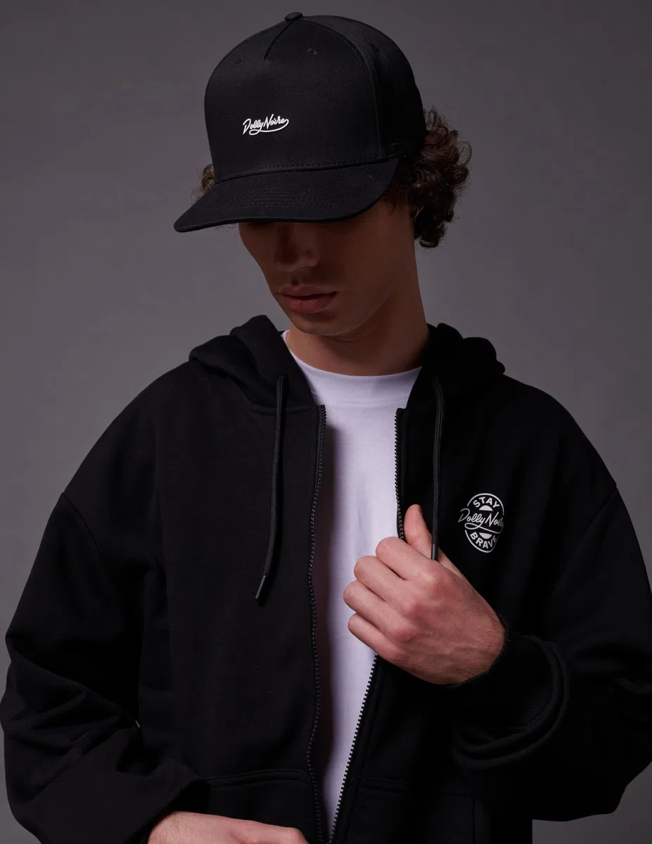 Dolly Noire Cappellino Dad Hat Logo, Nero, Unisex, 100% Cotone, Chiusura Regolabile