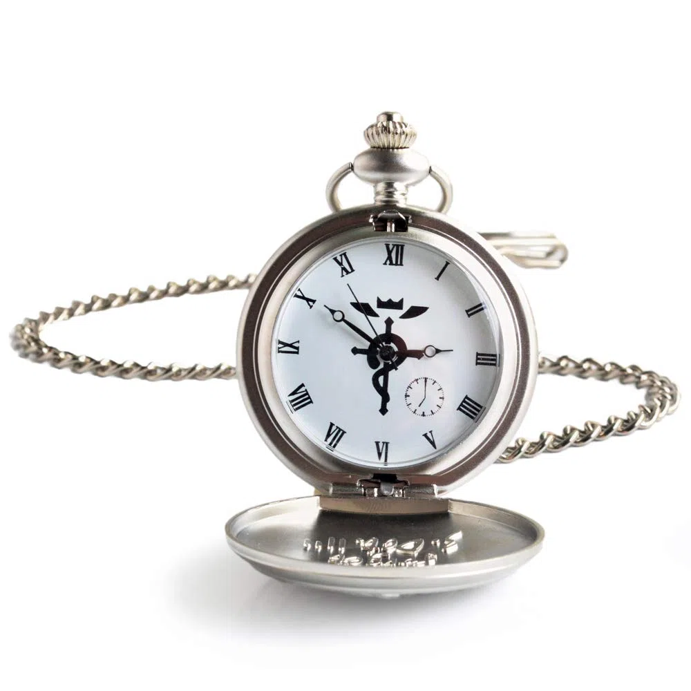 Fullmetal Alchemist Anime Cosplay Accessori Quarzo Orologio da Tasca con Catena