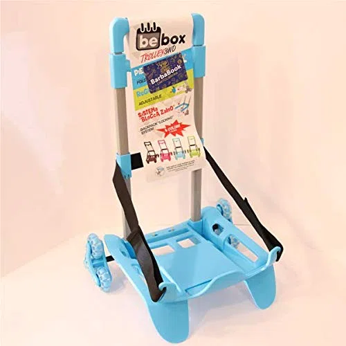 BE BOX SJ SEVEN - CARRELLO TROLLEY PORTA ZAINO TRIPLE RUOTE - AZZURRO