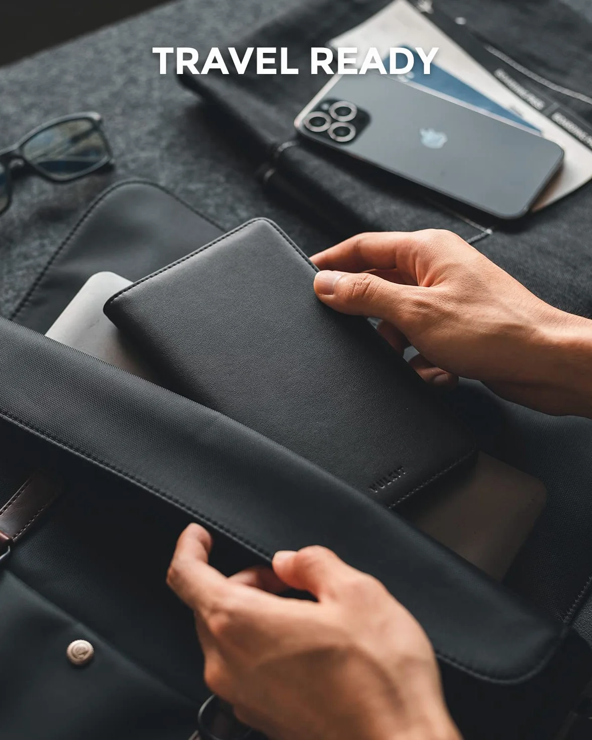 VULKIT Porta Passaporto Portafoglio da Viaggio, Porta Passaporto in Pelle Organizer per Documenti di Viaggio con Blocco RFID per Donne e Uomini