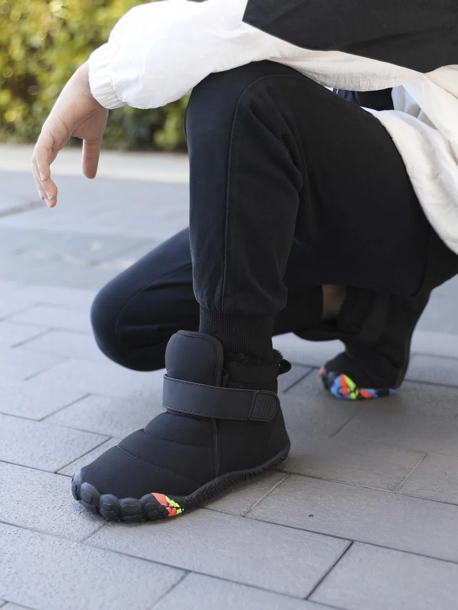 Scarpe invernali per bambini a piedi nudi,Ragazzi Ragazze Mid Trekking Shoes Outdoor con Zero Drop Soles e Wide Toe Box Gr.25-36
