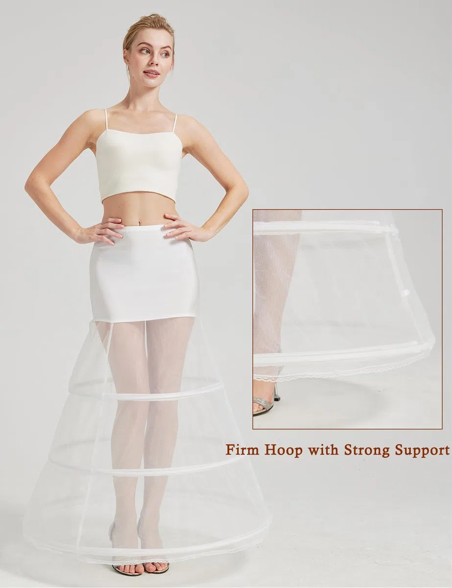BEAUTELICATE Sottogonna Sposa Donna sotto Gonna Cerchio Crinolina di Abito da Sposa Vintage per Halloween Cerimonia Abito da Sera Addio al Celibato Partito Festival